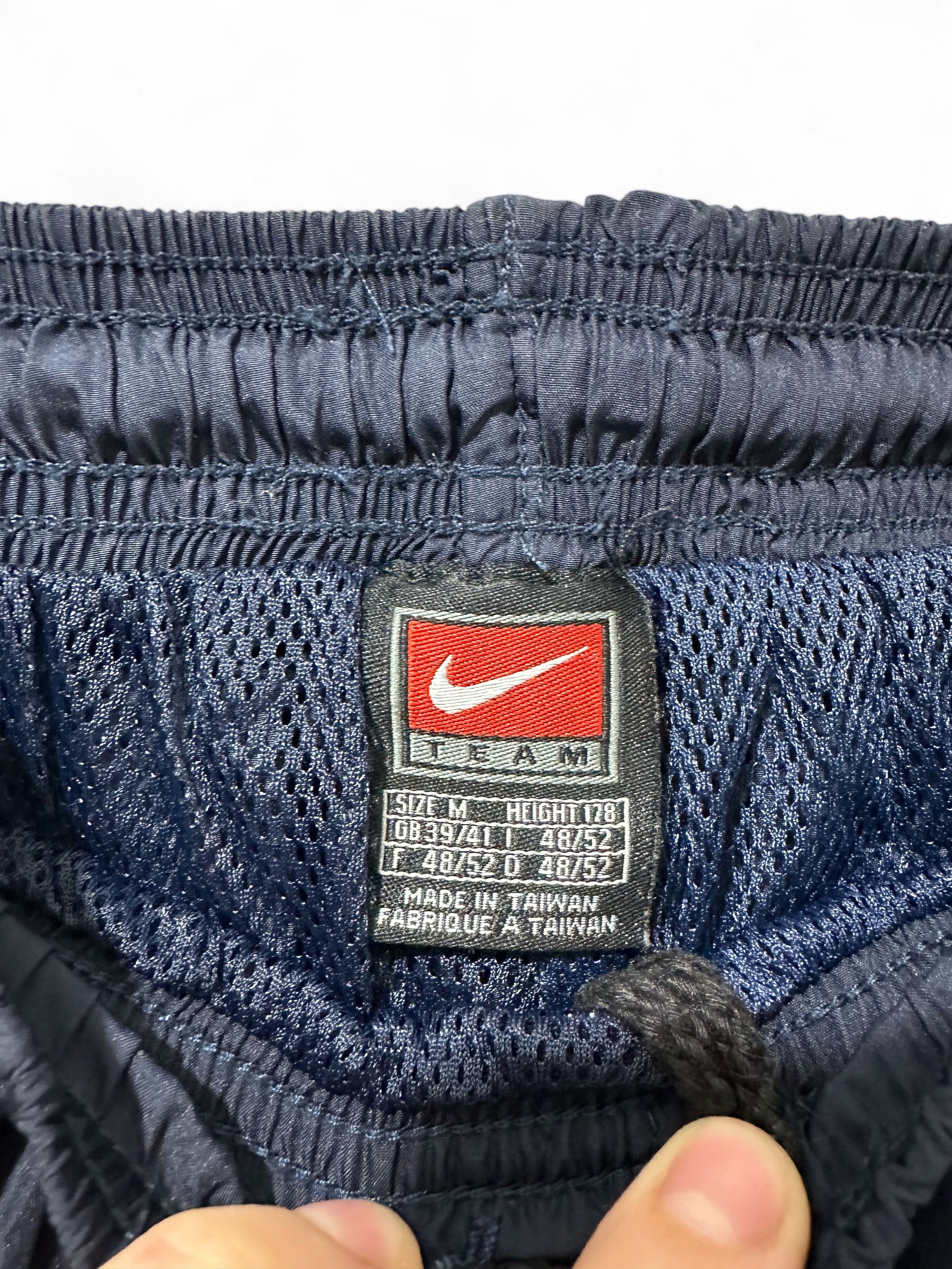 Nike × Vintage Vintage Nike Nylon Track Pants Blue Ukranian Swoosh (M) Size US 32 / EU 48 - 5 Thumbnail