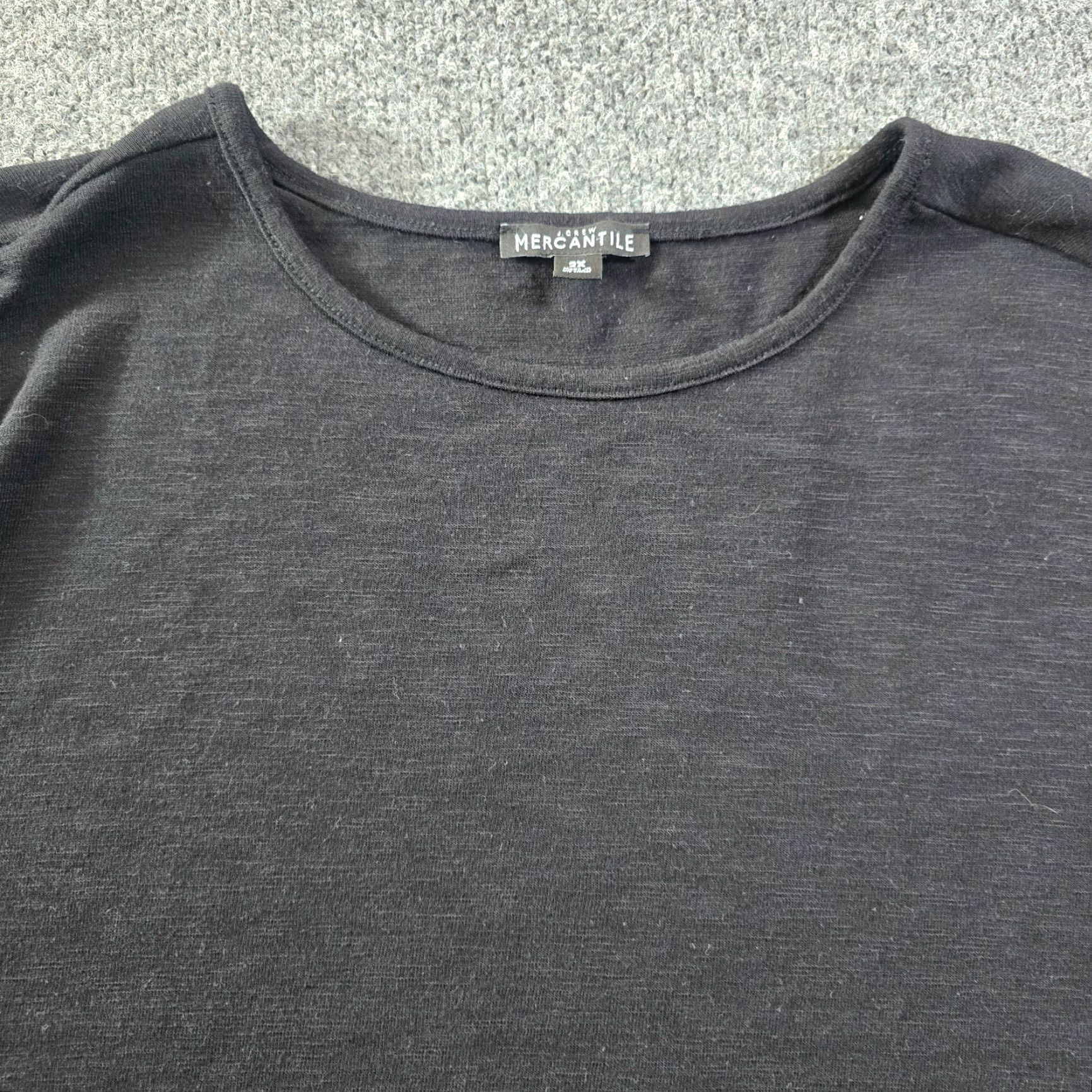 J.Crew VINTAGE J.CREW Blouse Womens 2X Black Knit Layered Slub Capsule Casual Minimalist Lightweight Classic Plus 2X Womens Shirt Size XXL / US 16-18 / IT 52-54 - 2 Thumbnail