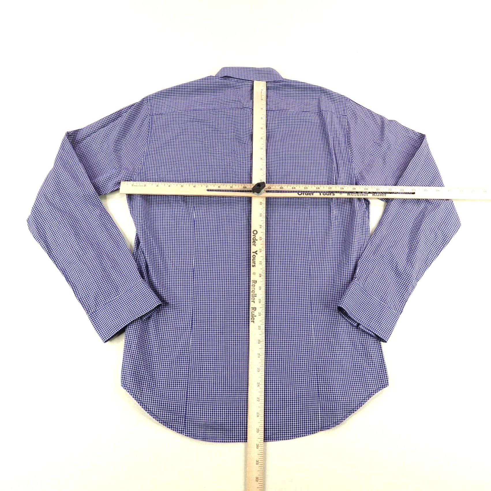 Theory Theory Shirt Mens Medium Blue White Plaid Button Up - Cotton - M - Blue - Theory - Button-Up - Long Sleeve - Collared - Mens - Classic Designer Shirt Size US M / EU 48-50 / 2 - 7 Thumbnail