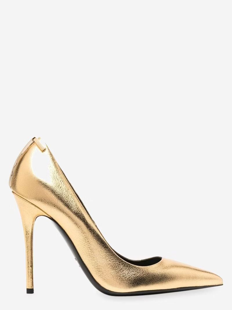 image of Tom Ford O1Loc1C0324 W2325S Pumps In Gold Shoes in Beige, Women's (Size 9)
