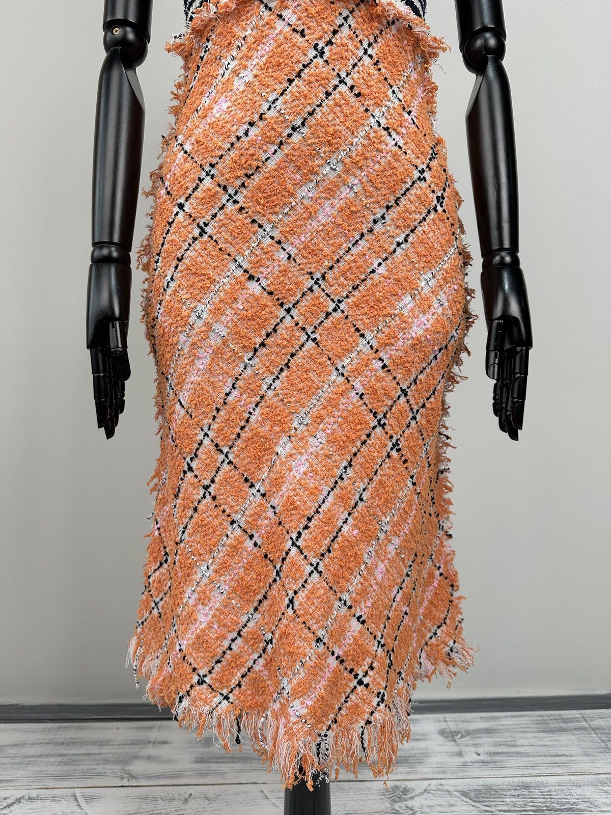 Marni MARNI Striped Bustier Tweed Dress Alkekengi Size 40 Size S / US 4 / IT 40 - 6 Thumbnail