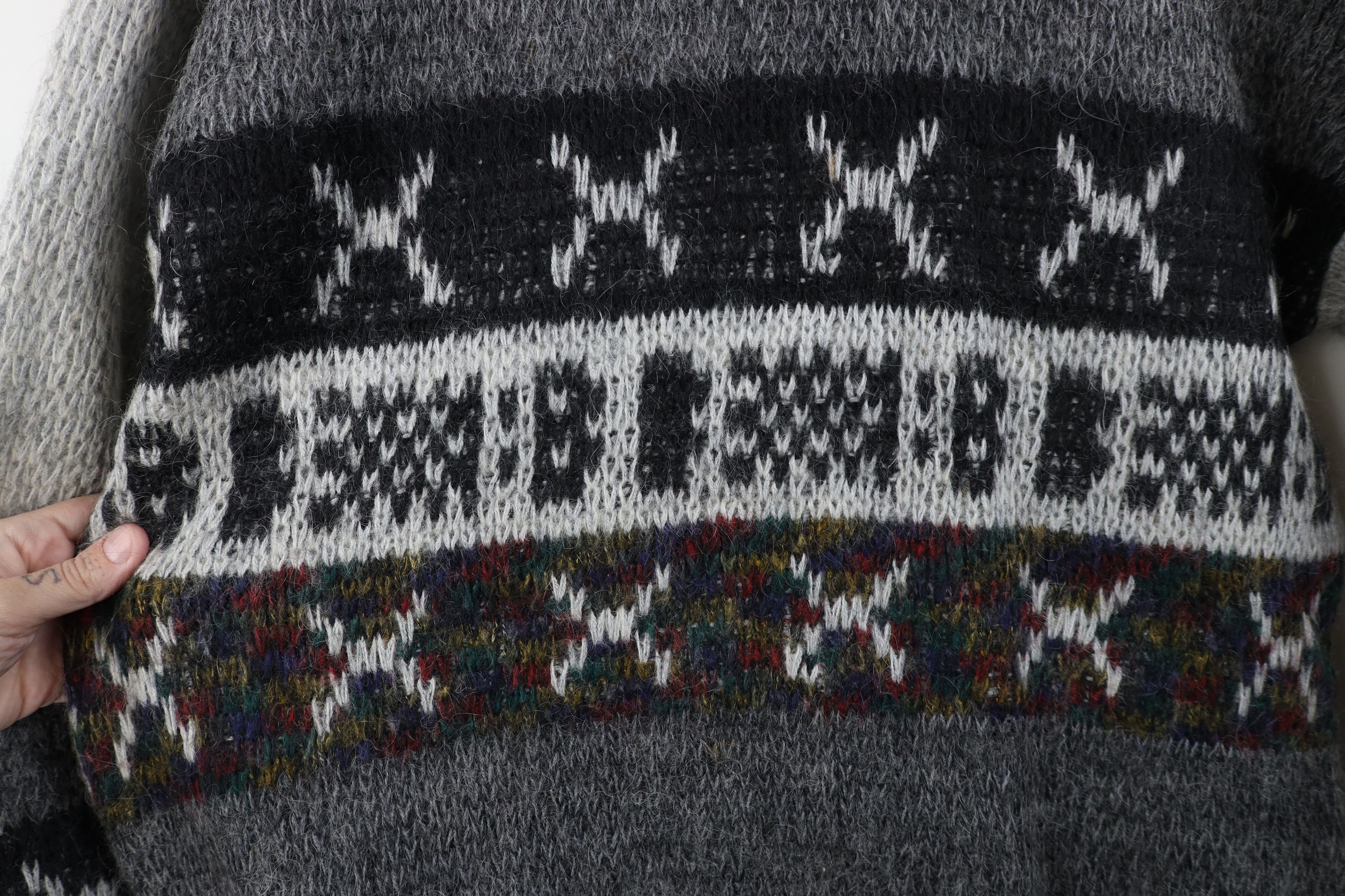 Vintage Vintage 90s Streetwear Blend Knit Geometric Crewneck Sweater Size US XL / EU 56 / 4 - 7 Thumbnail