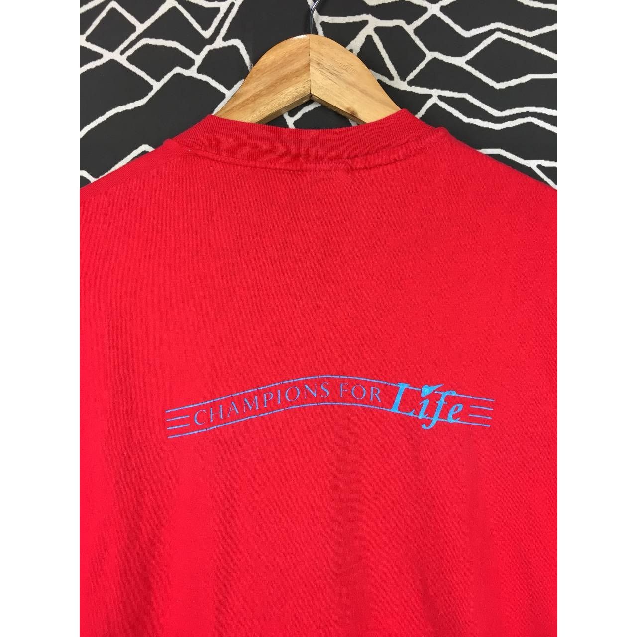 Vintage Vtg 80s Turkey Trot Marathon Champions For Life Tee Size US L / EU 52-54 / 3 - 8 Thumbnail