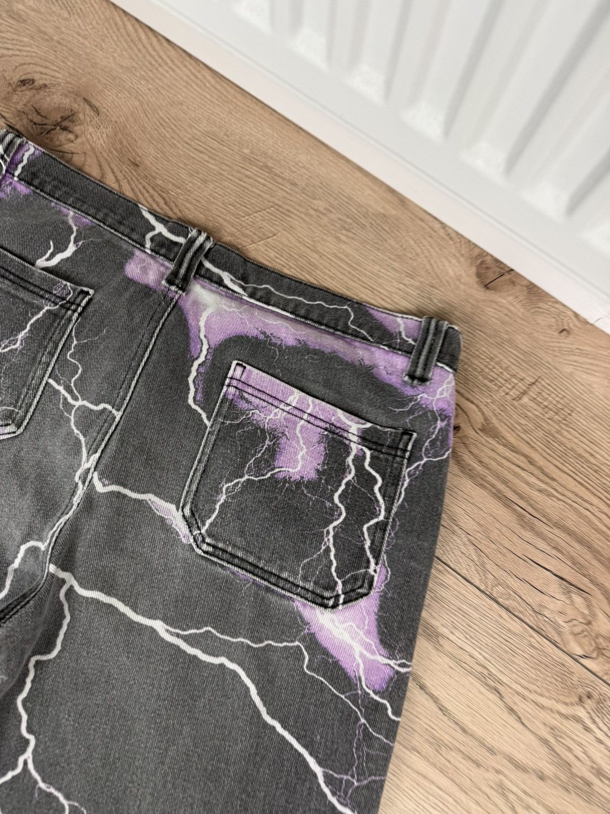 Hypebeast Jaded London Jeans Purple Lightning Skate Baggy Y2K Hype Al Size US 34 / EU 50 - 10 Thumbnail