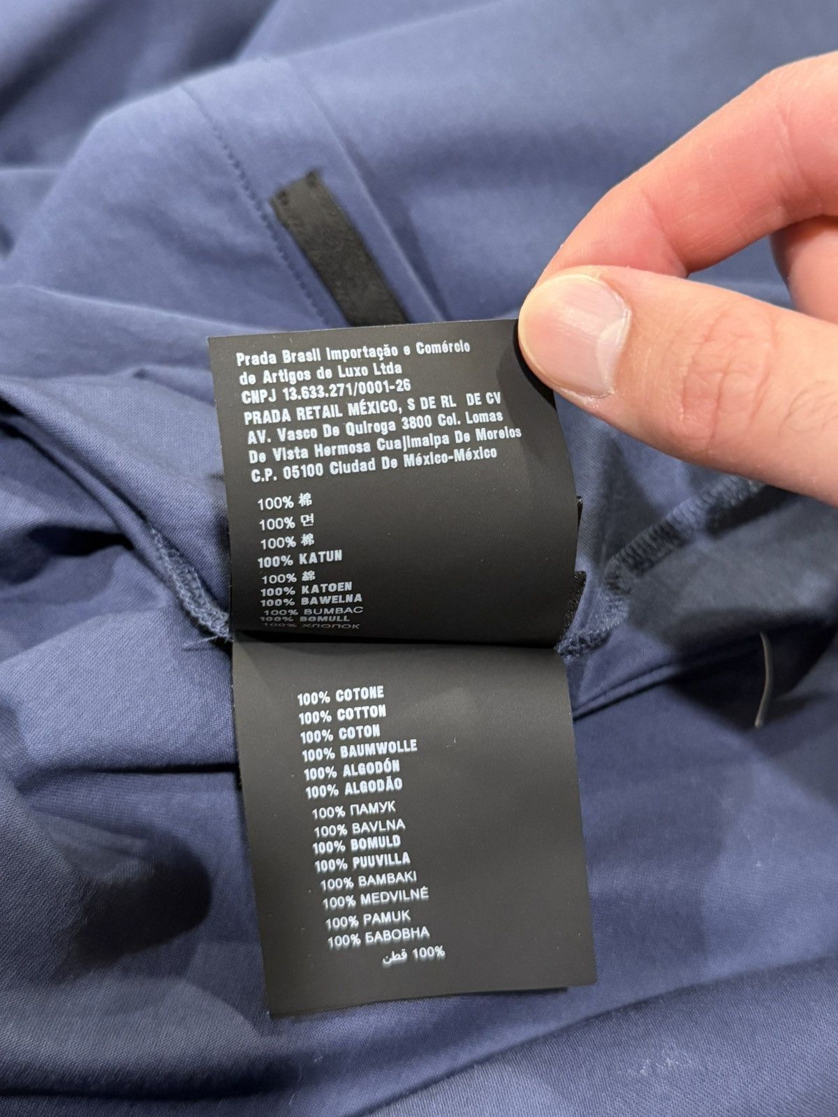 Prada Prada Navy Blue Pocket Mini Logo T-Shirt Size US XXL / EU 58 / 5 - 17 Thumbnail