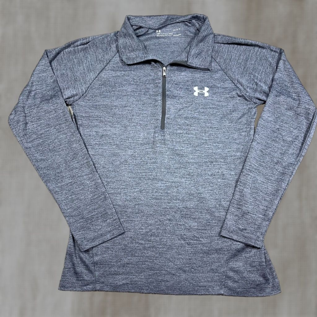 Under Armour Under Armour Shirt Women L Gray Pullover 1/4 Zip Loose Fit Running Activewear Casual Modern Sports Womens Size L / US 10 / IT 46 - 1 Thumbnail