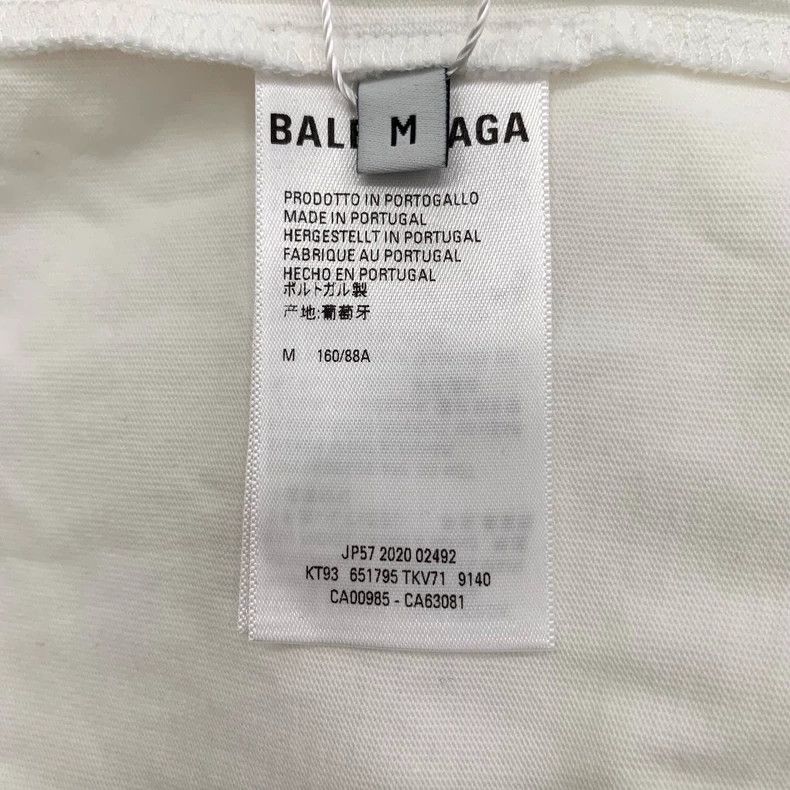 Balenciaga Balenciaga White logo wheat-spike embroidered cotton crew Size US M / EU 48-50 / 2 - 7 Thumbnail