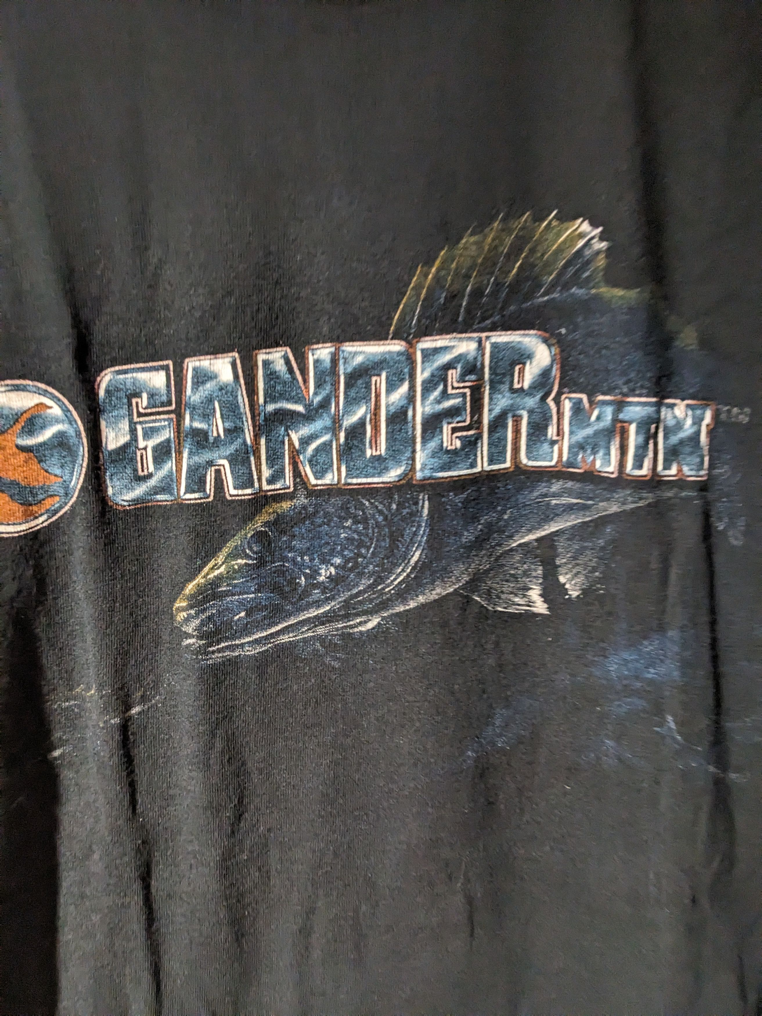 Vintage Vintage 90s Gander Mountain Bass Fishing Animal T-Shirt Size US L / EU 52-54 / 3 - 2 Thumbnail