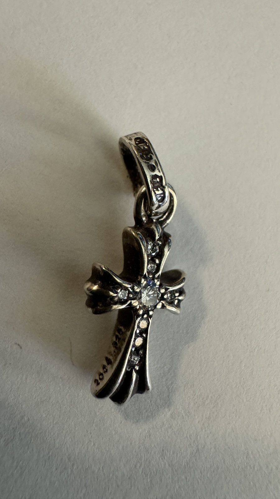 Chrome Hearts Chrome Hearts Pave Diamond Baby Fat Cross Size ONE SIZE - 2 Thumbnail