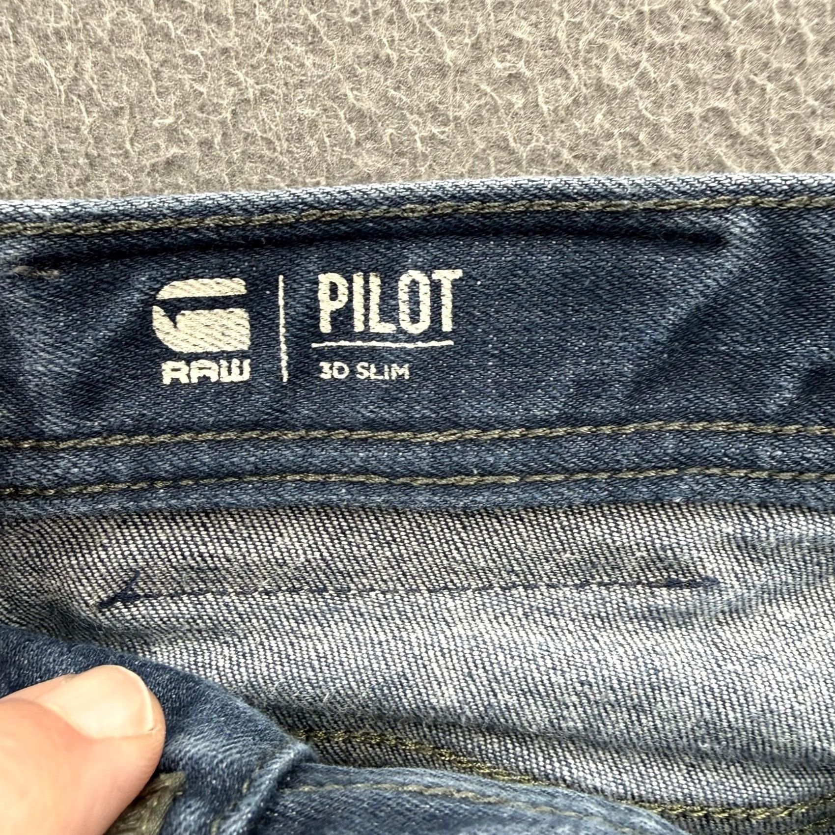 Vintage G-Star RAW Pilot 3D Slim Jeans Mens 30x29 Blue Medium Wash Tapered Biker Style Size US 30 / EU 46 - 4 Thumbnail