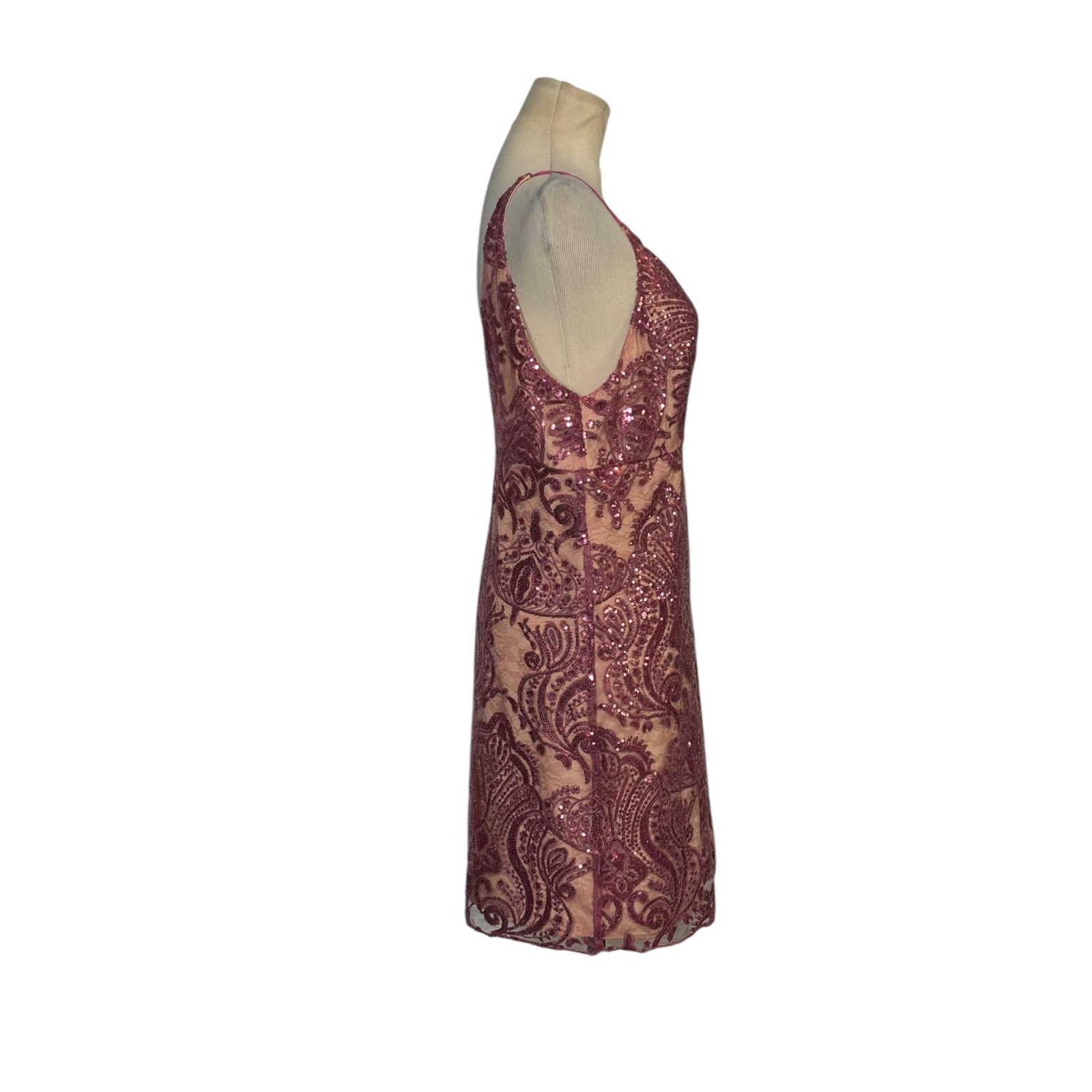 Free People Free People Pink Sequin Spaghetti Strap Mini Dress Size 14 Size XL / US 12-14 / IT 48-50 - 11 Thumbnail