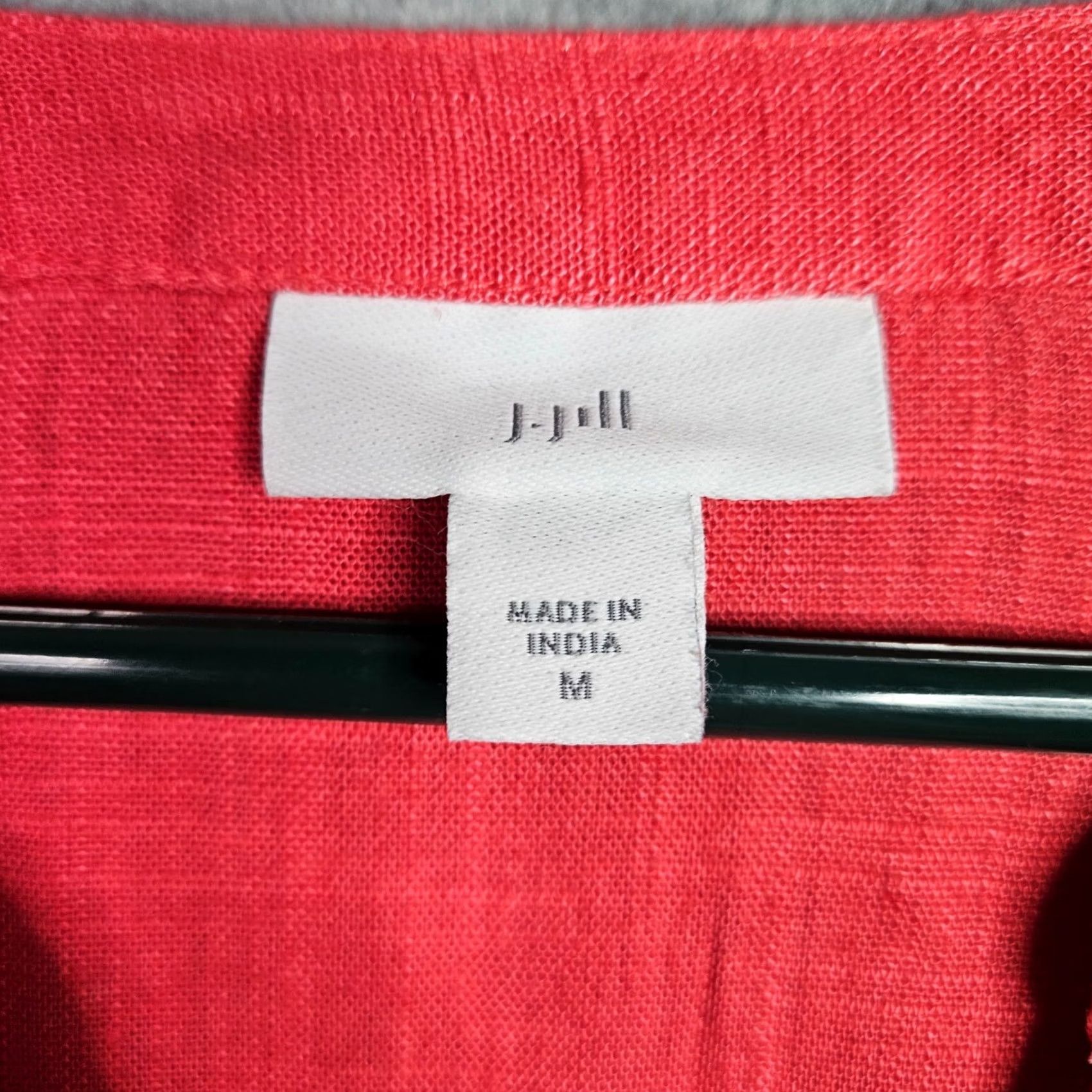 J. Jill J Jill Womens M Coral Button Front Tunic Flowy 3/4 Sleeve Dress Size M / US 6-8 / IT 42-44 - 5 Thumbnail