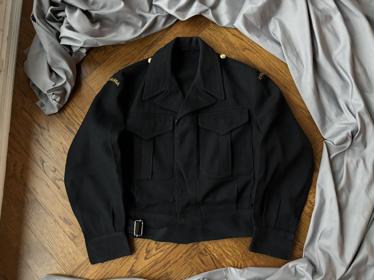 Vintage 1950s Battledress Jacket WW2 Cropped Military Wool Flight US Size US S / EU 44-46 / 1 - 15 Thumbnail