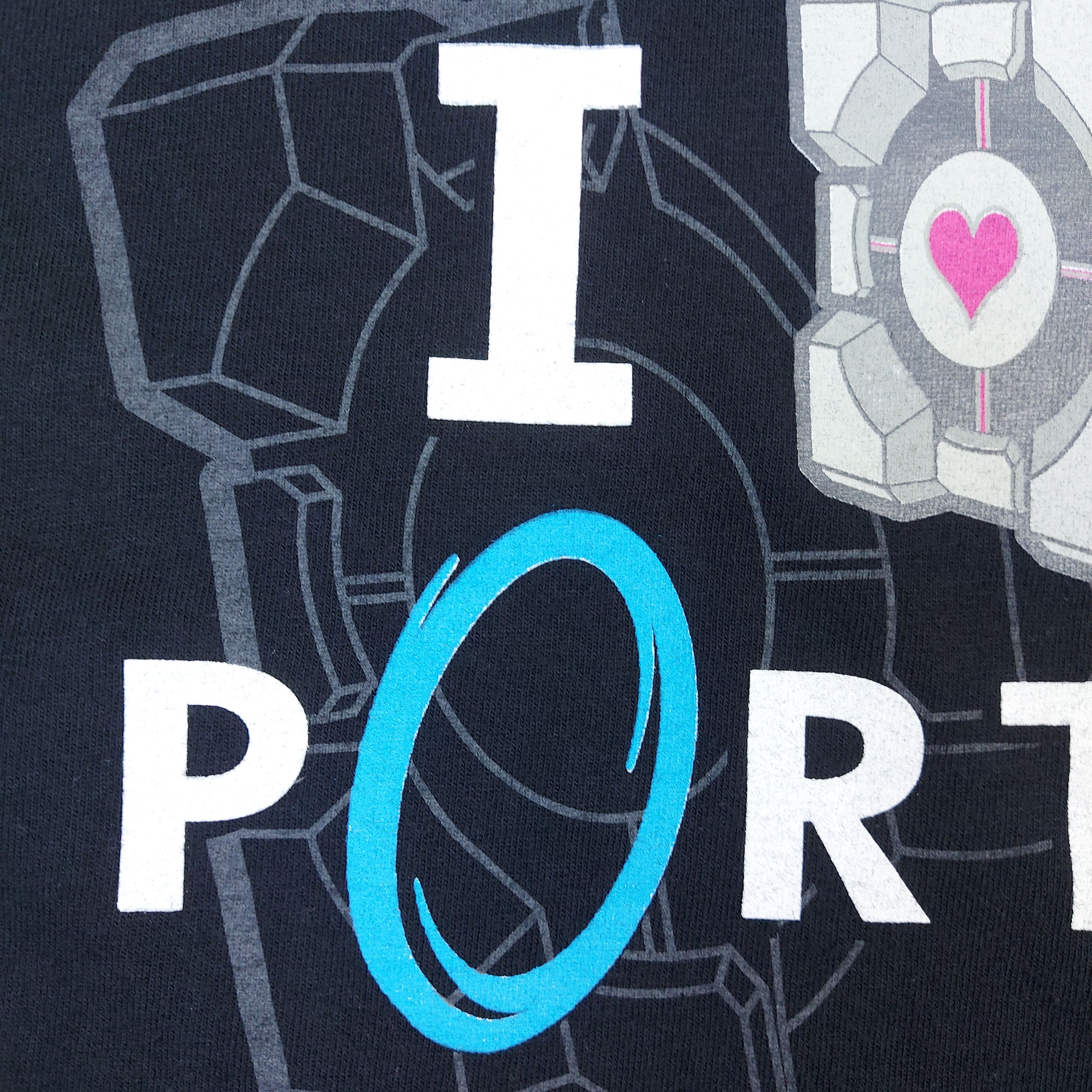 Microsoft VERY RARE Vintage 2007 Portal 1 Valve Glitch Gaming TEE Size US XL / EU 56 / 4 - 6 Thumbnail