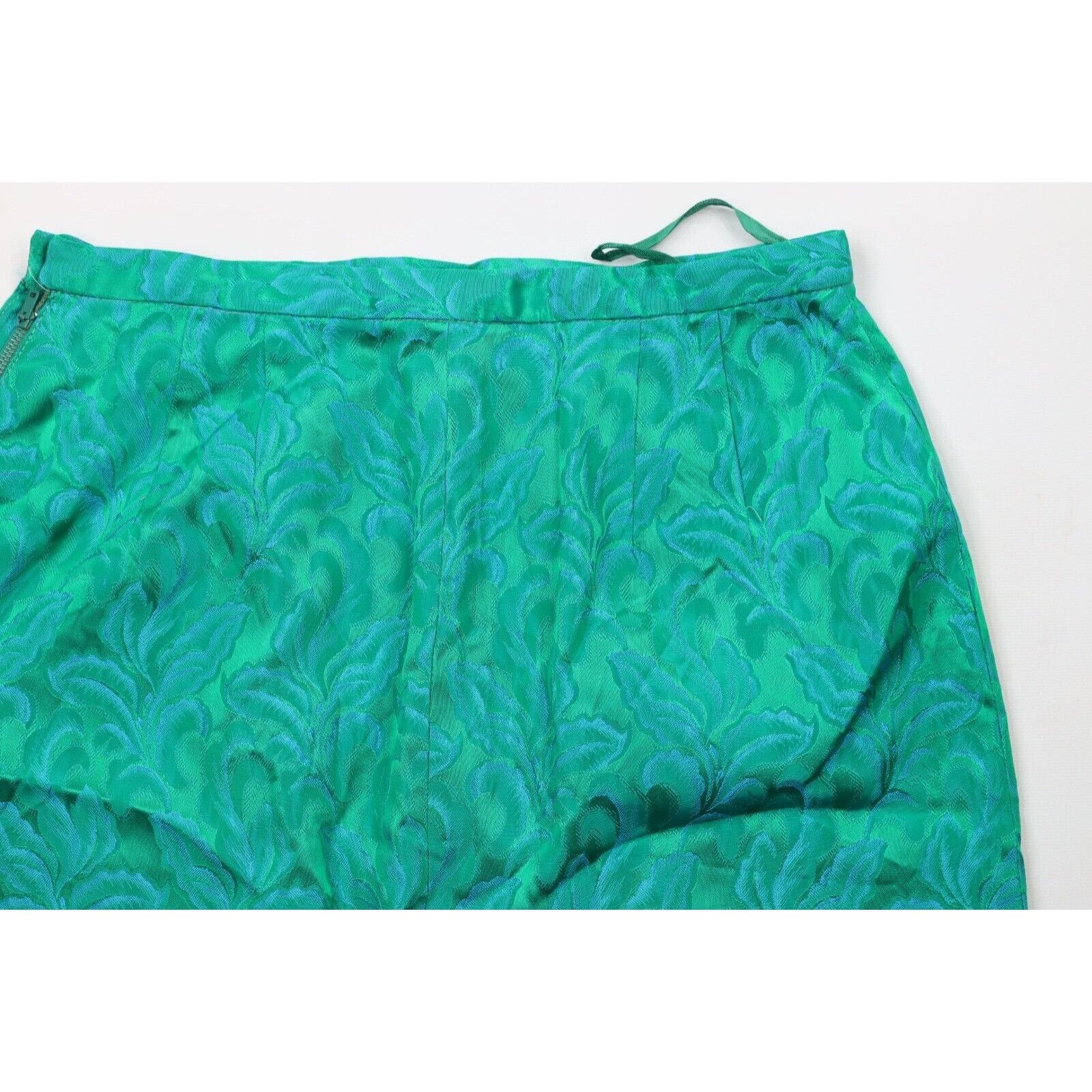 Vintage Vintage 50s 60s Distressed Silk Flower Jacquard Skirt Suit Size 38" / US 16 / IT 52 - 11 Thumbnail