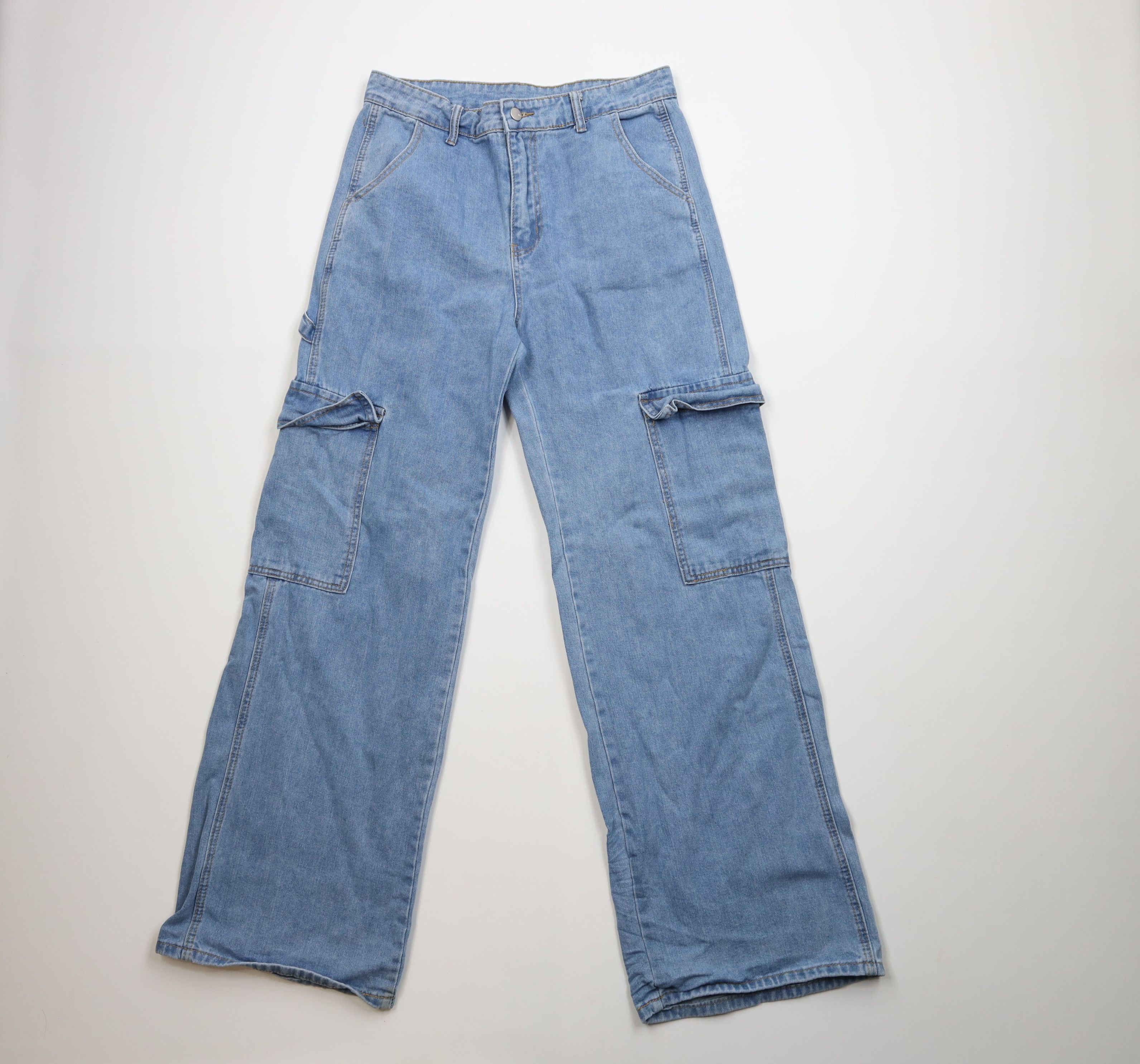 Vintage 90s Y2K Streetwear Wide Leg Skateboard Cargo Jeans