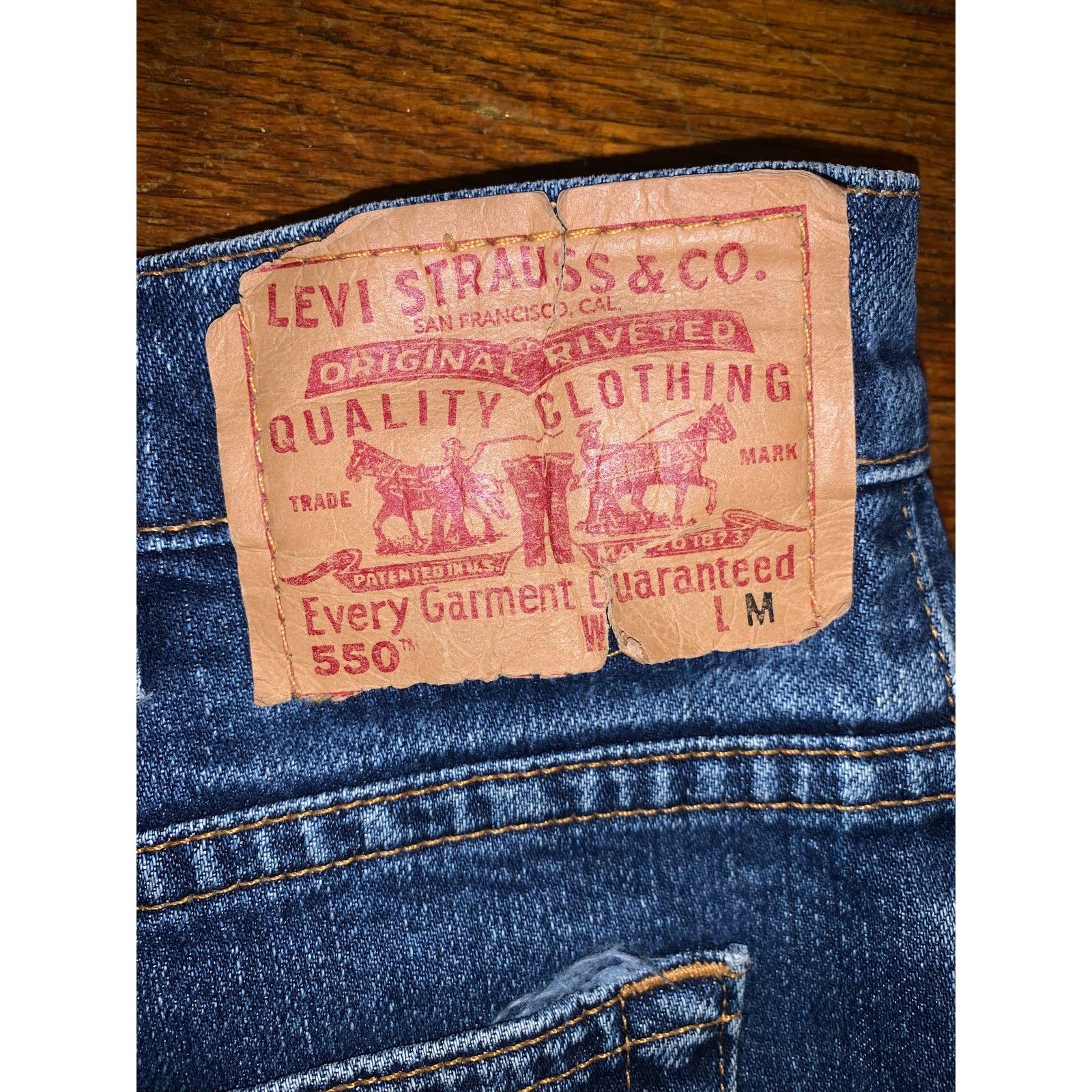 Levi's × Vintage Levi’s 550 Womens 18M Relaxed Tapered Jeans Stretch 36x31 Size 40" / US 18 - 8 Thumbnail