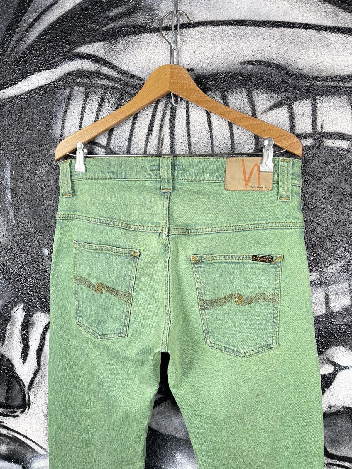 Nudie Jeans Nudie Jeans Co. Light Green Slim Fit Denim Jeans Size 33 Size US 33 - 8 Thumbnail