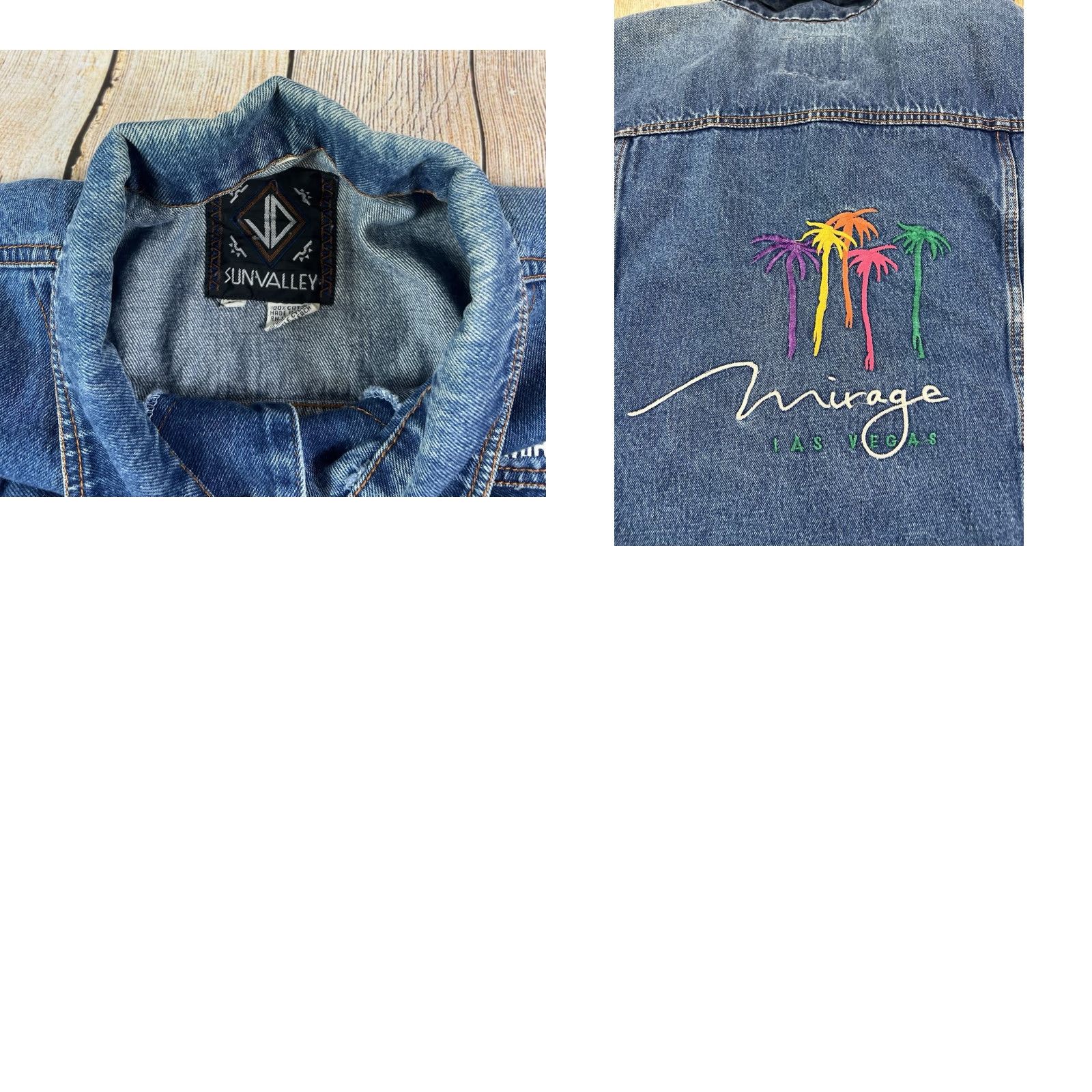 Vintage VINTAGE SunVally Sun Valley LAS VEGAS Mirage Blue Denim Button Jacket XL Men Casual 90s Streetwear Size US 36 / EU 52 - 8 Thumbnail