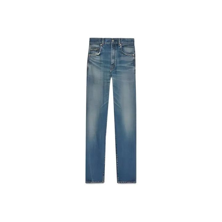 Saint Laurent Paris Saint Laurent SS23 Wash Button Straight Leg Jeans 0079 Size 28" / US 6 / IT 42 - 1 Thumbnail