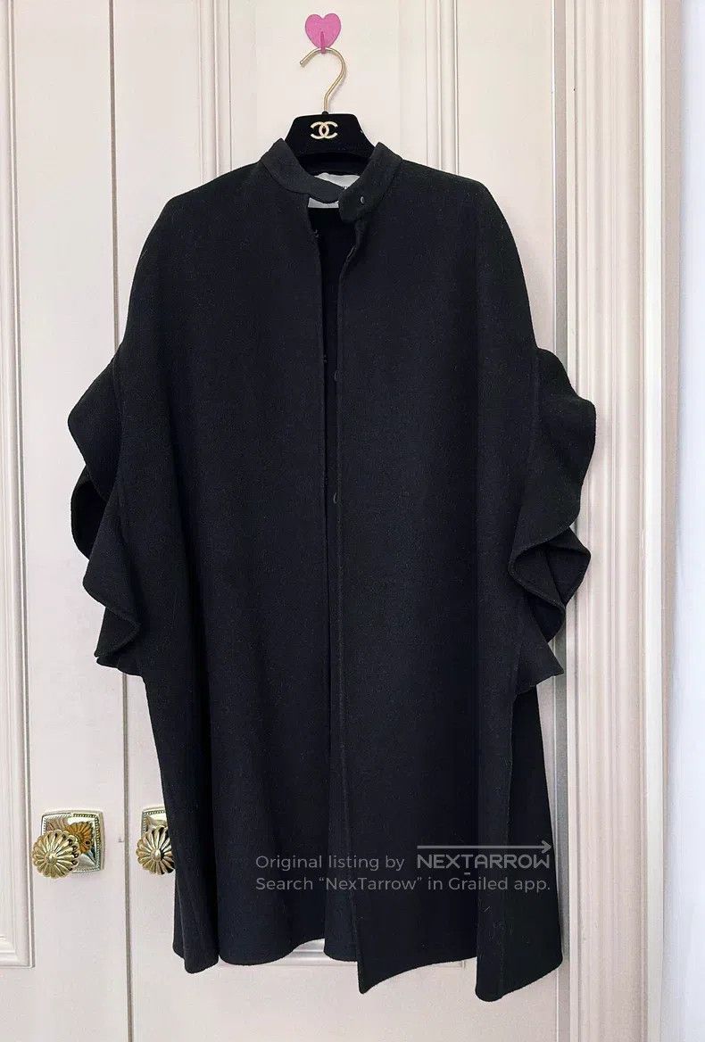 Valentino Valentino Wool coat black cloak Size S / US 4 / IT 40 - 3 Thumbnail