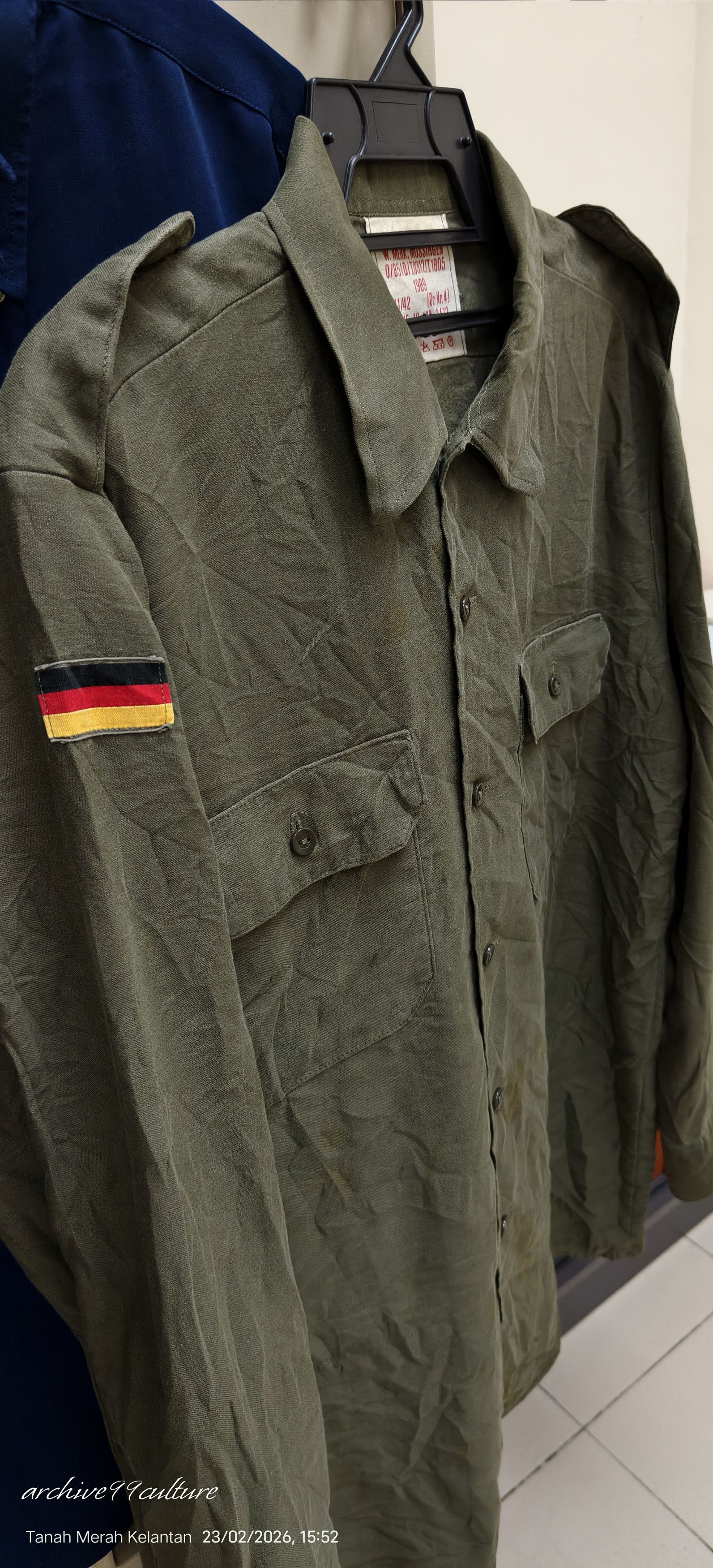 Vintage Vintage 1989 West German Army Field Shirt Size US L / EU 52-54 / 3 - 10 Thumbnail