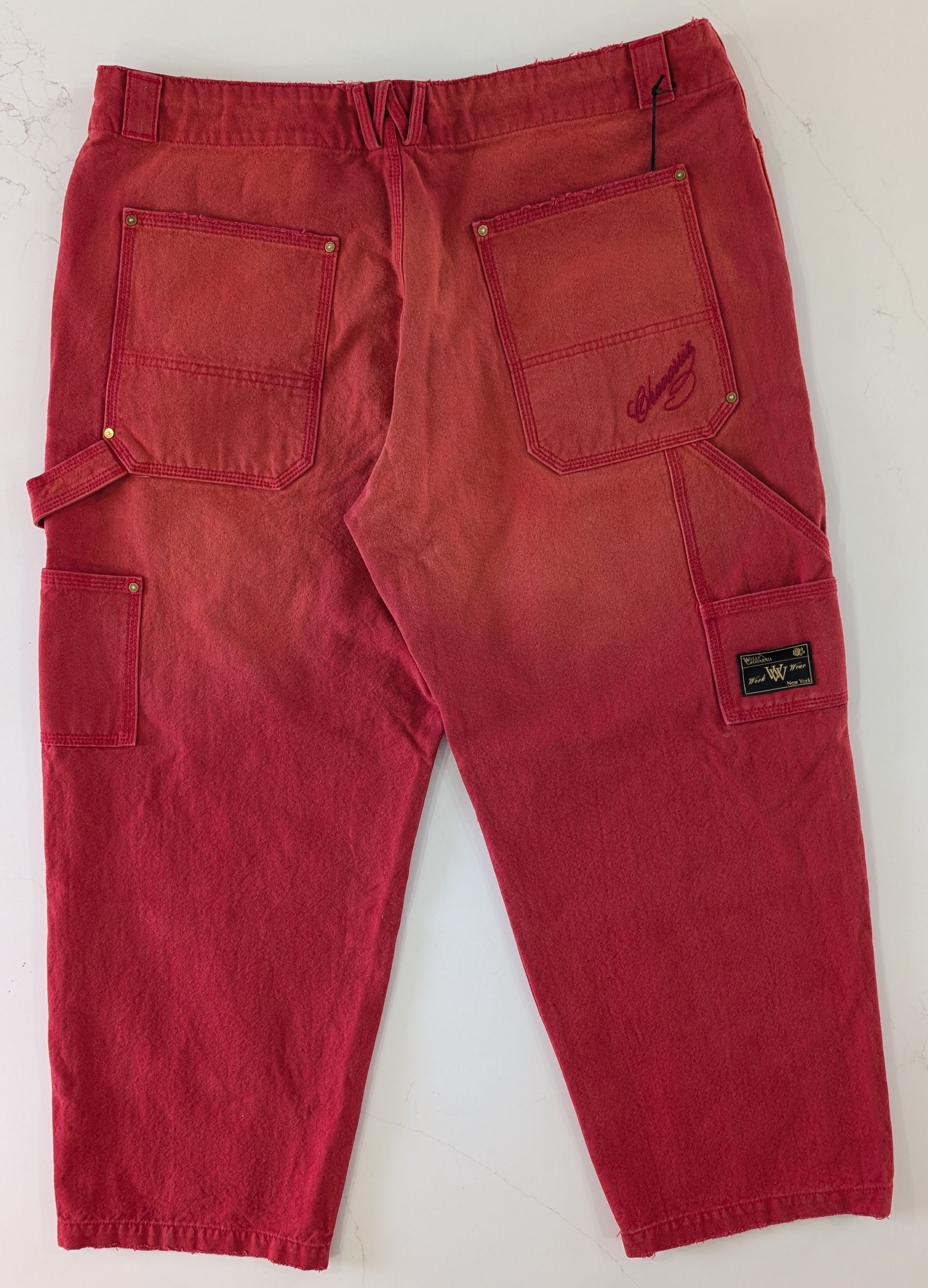Willy Chavarria Willy Chavarria Red Workwear Toluca Pant Small Size US 38 / EU 54 - 3 Thumbnail