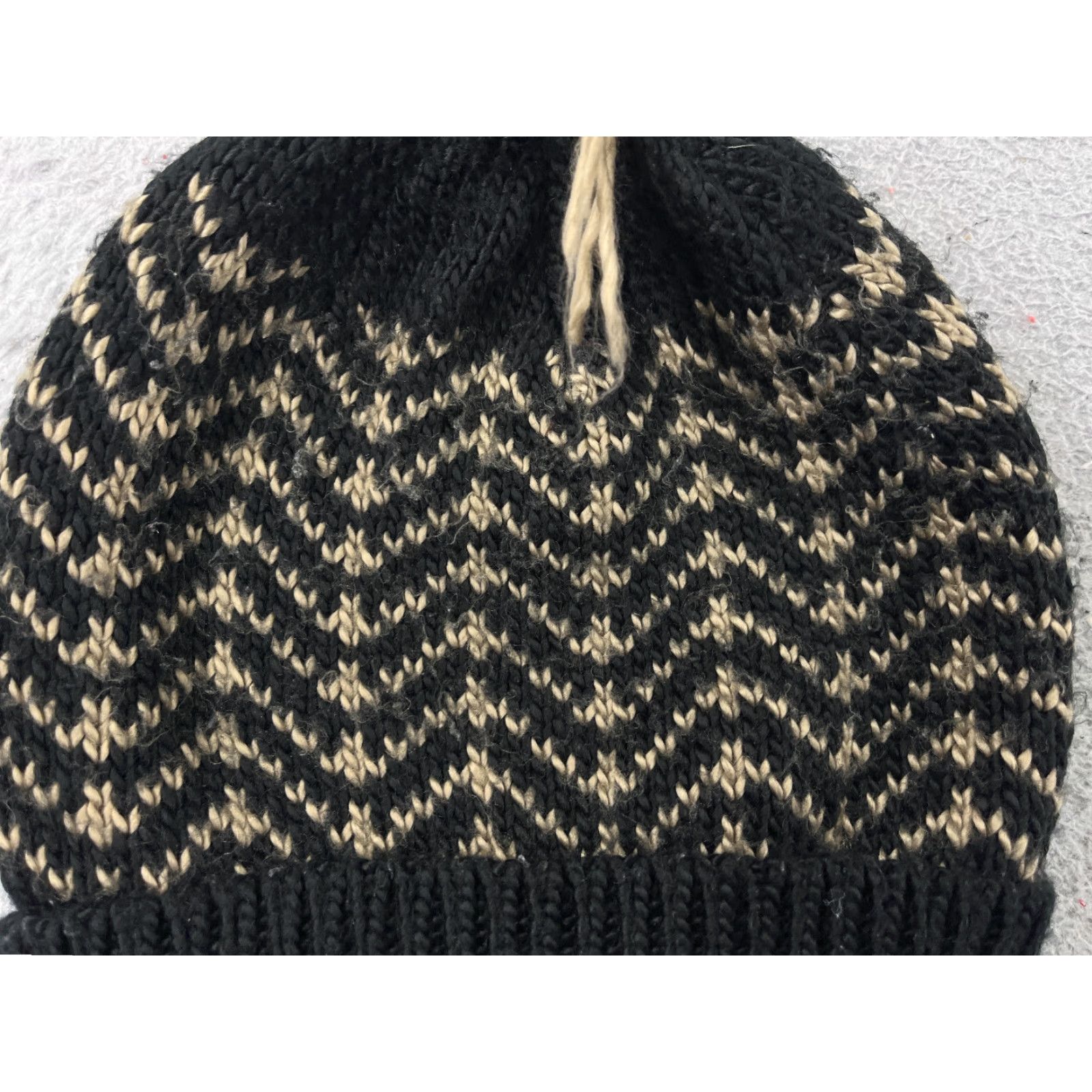 Dakine DAKINE Beanie Hat Adult One Size Black Knit Zig Zag 100% Acrylic Ski Mens Womens Unisex Size ONE SIZE - 4 Thumbnail