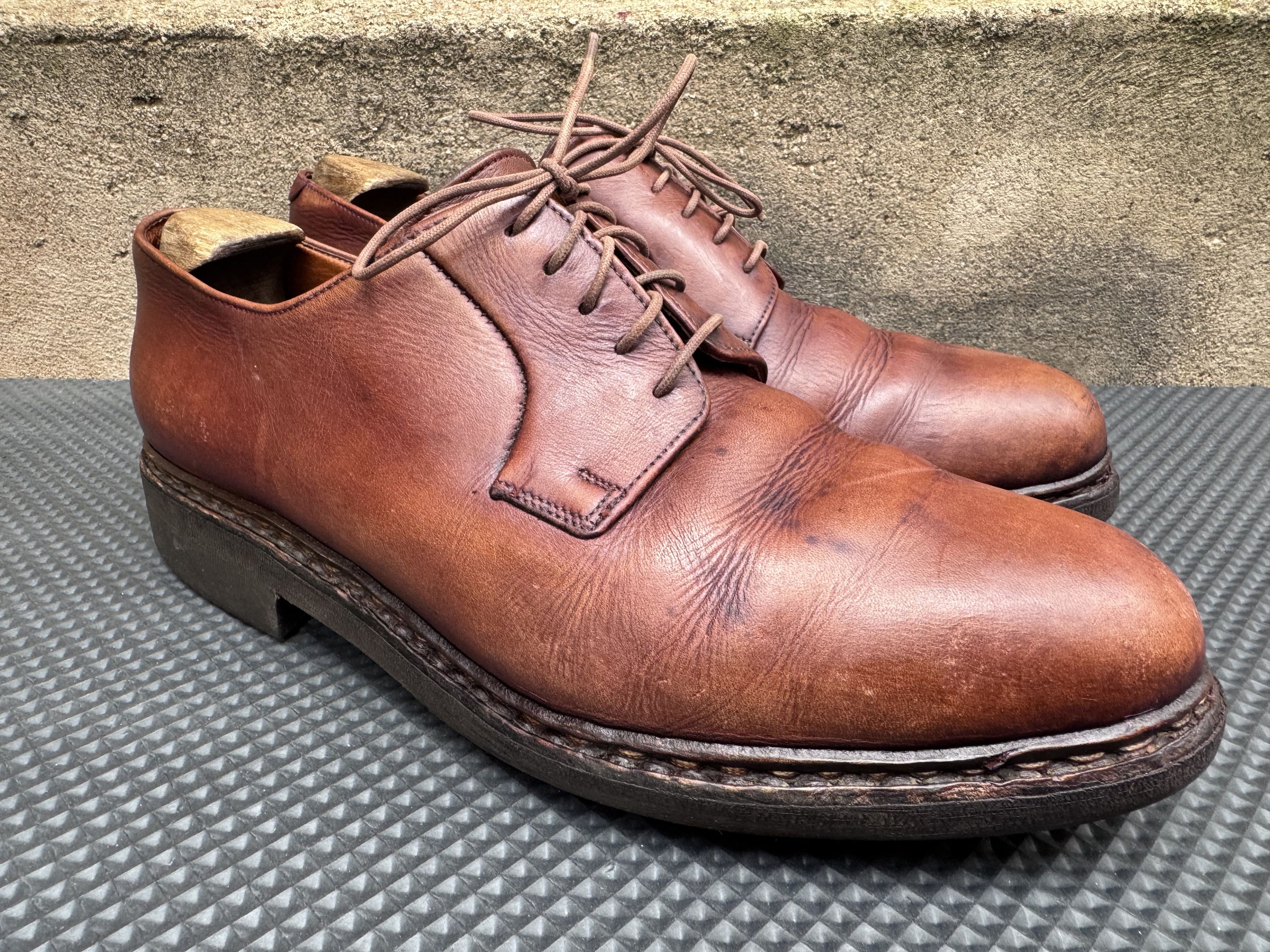 Paraboot Paraboot Vintage Avignon Griff Men's Brown Leather Derby Size US 10 / EU 43 - 3 Thumbnail