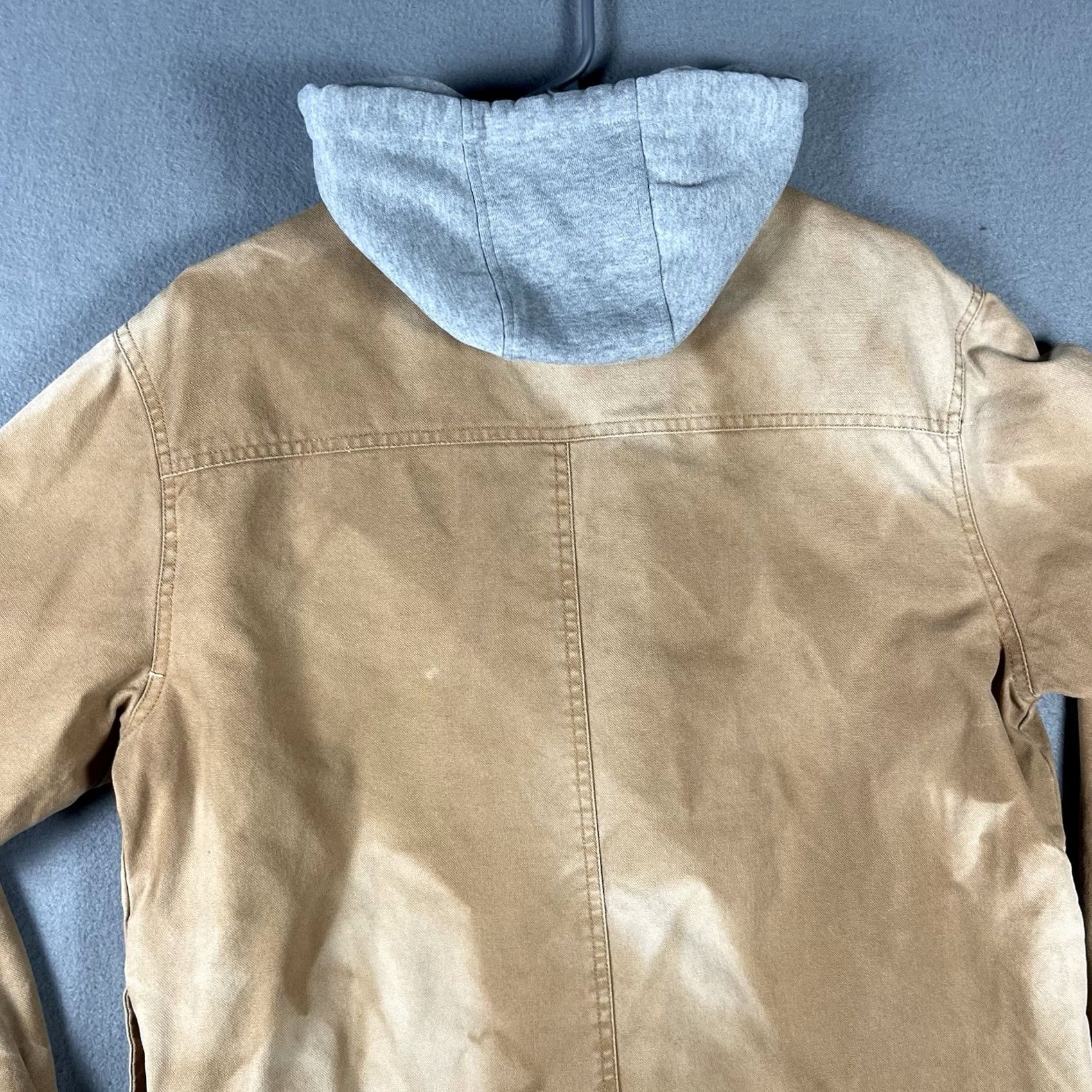 Dickies VINTAGE Dickies Jacket Small Brown Canvas Quilt Lined Hood Zip/Snap Distressed Men's Overcoat Pockets Fall Winter Size US S / EU 44-46 / 1 - 7 Thumbnail