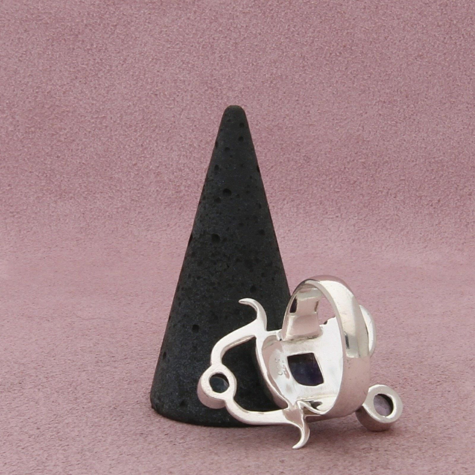 Sterling Silver sterling silver elongated topaz & aquamarine ring size 7.5 Size ONE SIZE - 5 Thumbnail