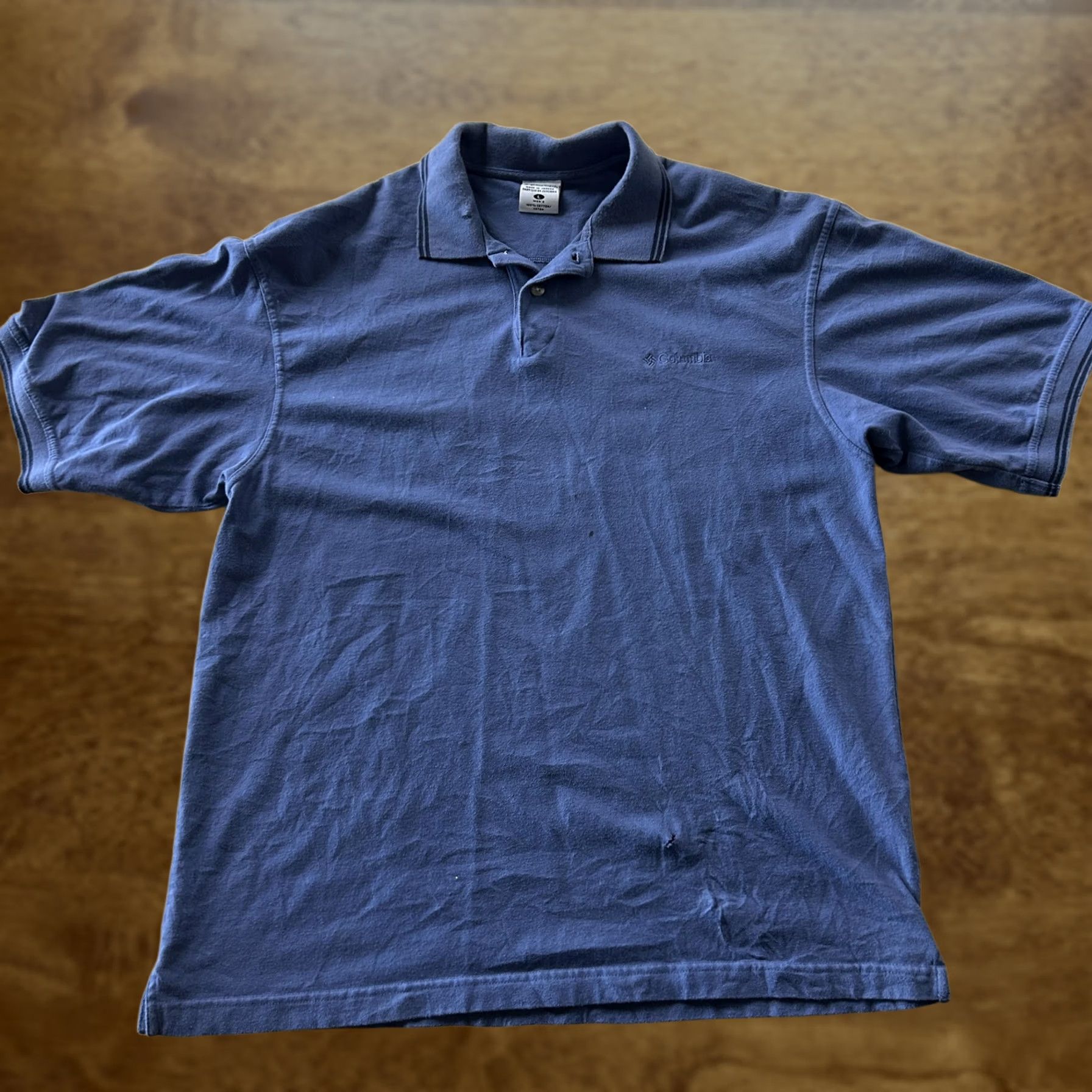 Vintage Columbia Polo Shirt Mens L Blue 100% Cotton Short Sleeve Casual Knit Size US L / EU 52-54 / 3 - 1 Thumbnail