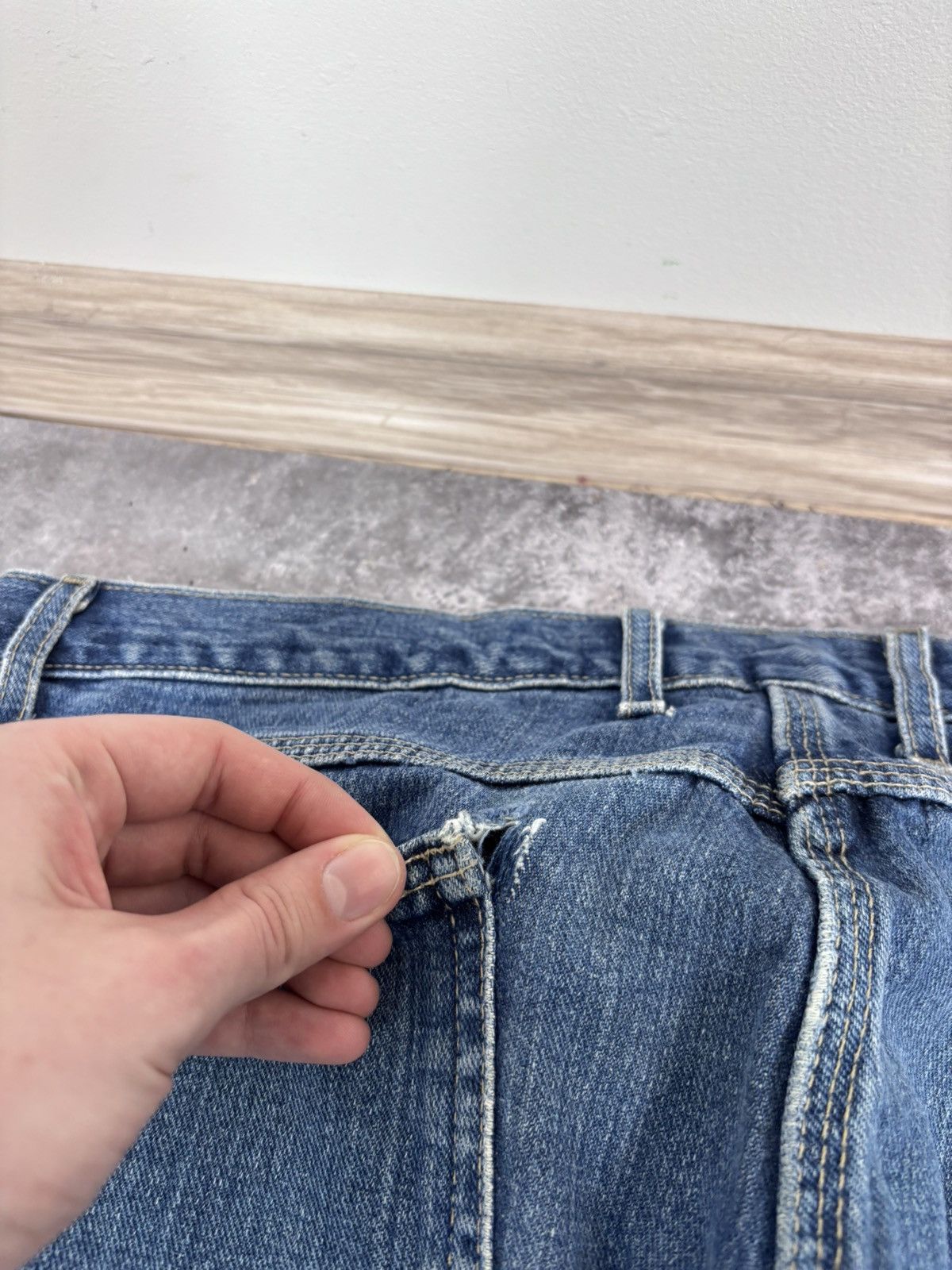 Dickies Dickies Men’s Blue Denim Jeans Straight Relaxed Fit Workwear Size US 36 / EU 52 - 8 Thumbnail