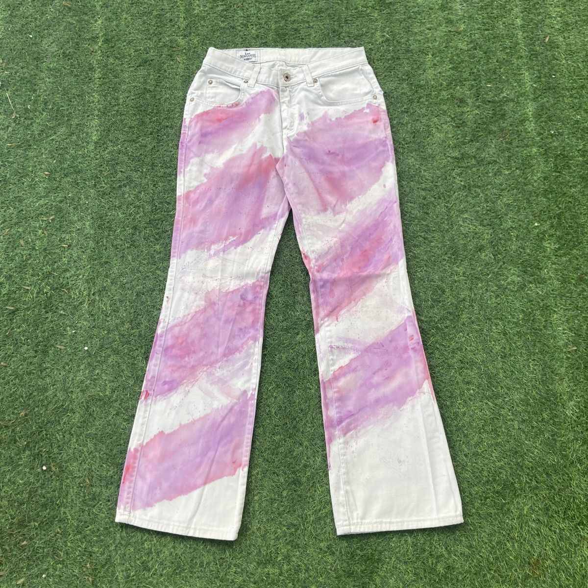Lee LEE DUNGAREES BOOTCUTS TIE DYE PANTS Size 28" / US 6 / IT 42 - 1 Thumbnail