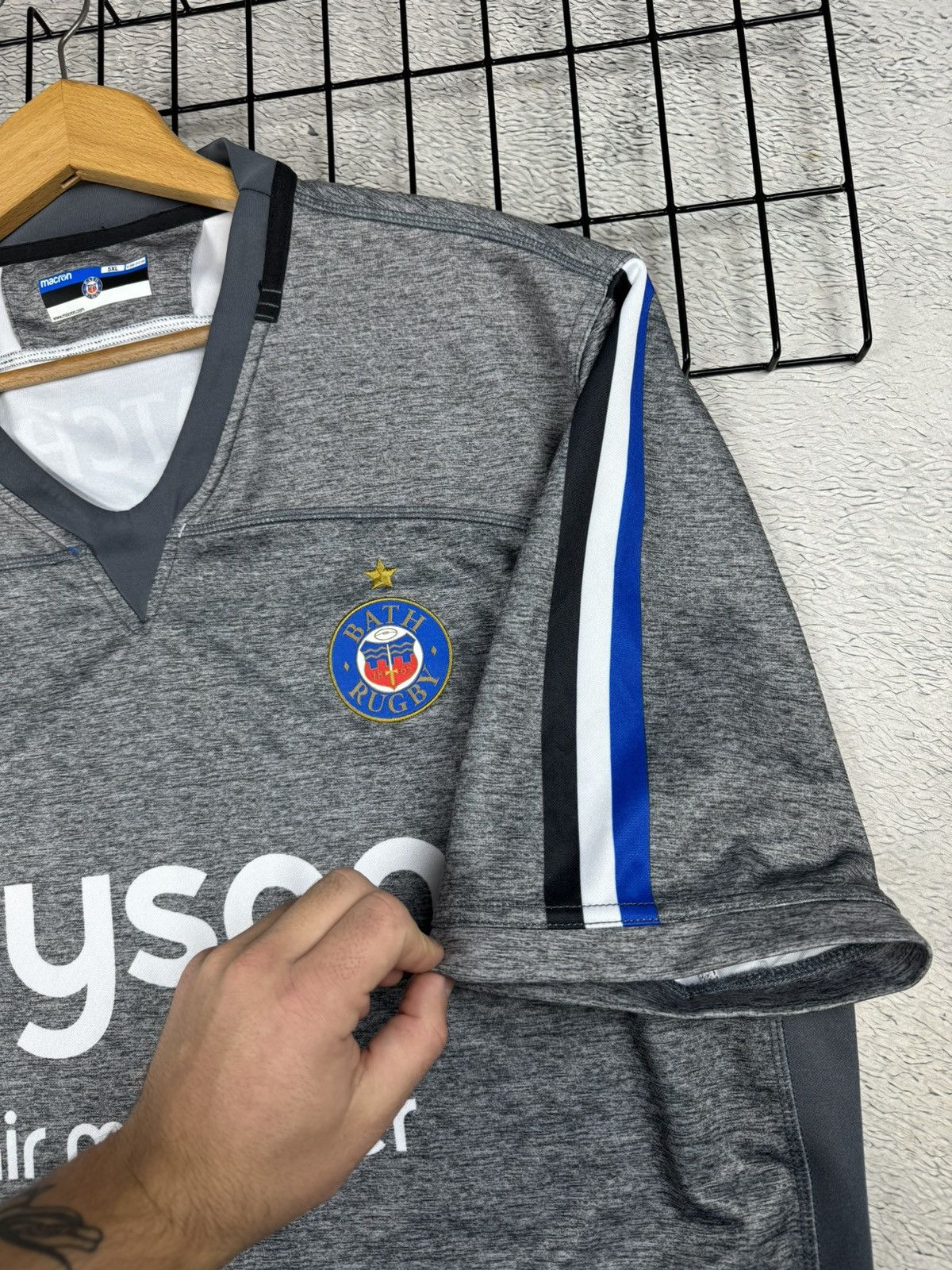 Macron Bath Rugby Union Away Shirt 2022/23 Macron 5XL size Jersey Size US XXL / EU 58 / 5 - 6 Thumbnail