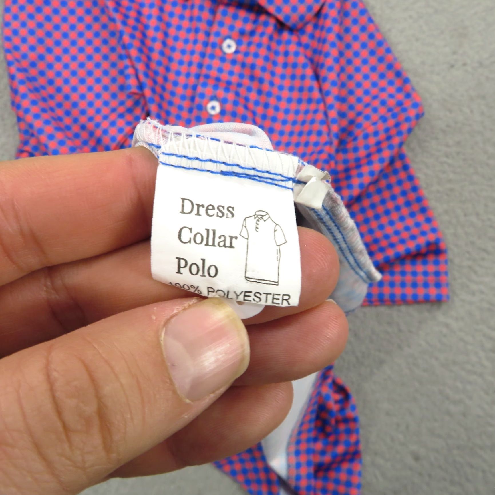 CO Collars & Co Polo Shirt Mens Blue Red Short Sleeve Collared Button-Up Gingham Check Dress Office Golf Modern Classic Size US S / EU 44-46 / 1 - 5 Thumbnail