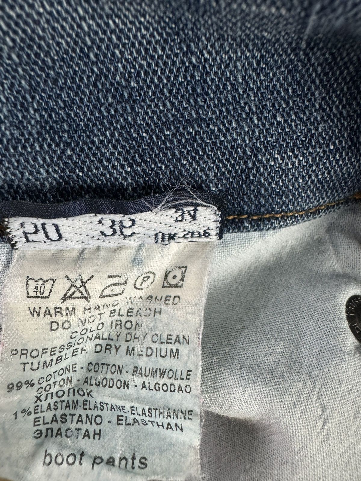 Designer Trussardi Denim Cotton Boot Pant Jeans Size US 34 / EU 50 - 19 Thumbnail