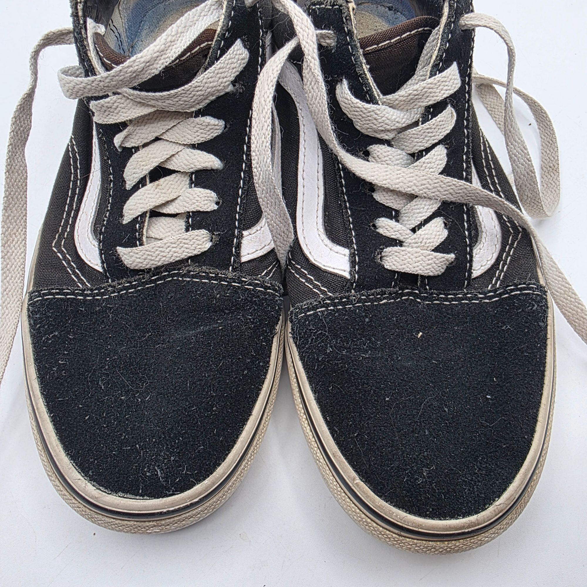 Vans Vans Old Skool Black White Mens Size 5 Lace Up Skateboarding Size US 5 / EU 37 - 10 Thumbnail