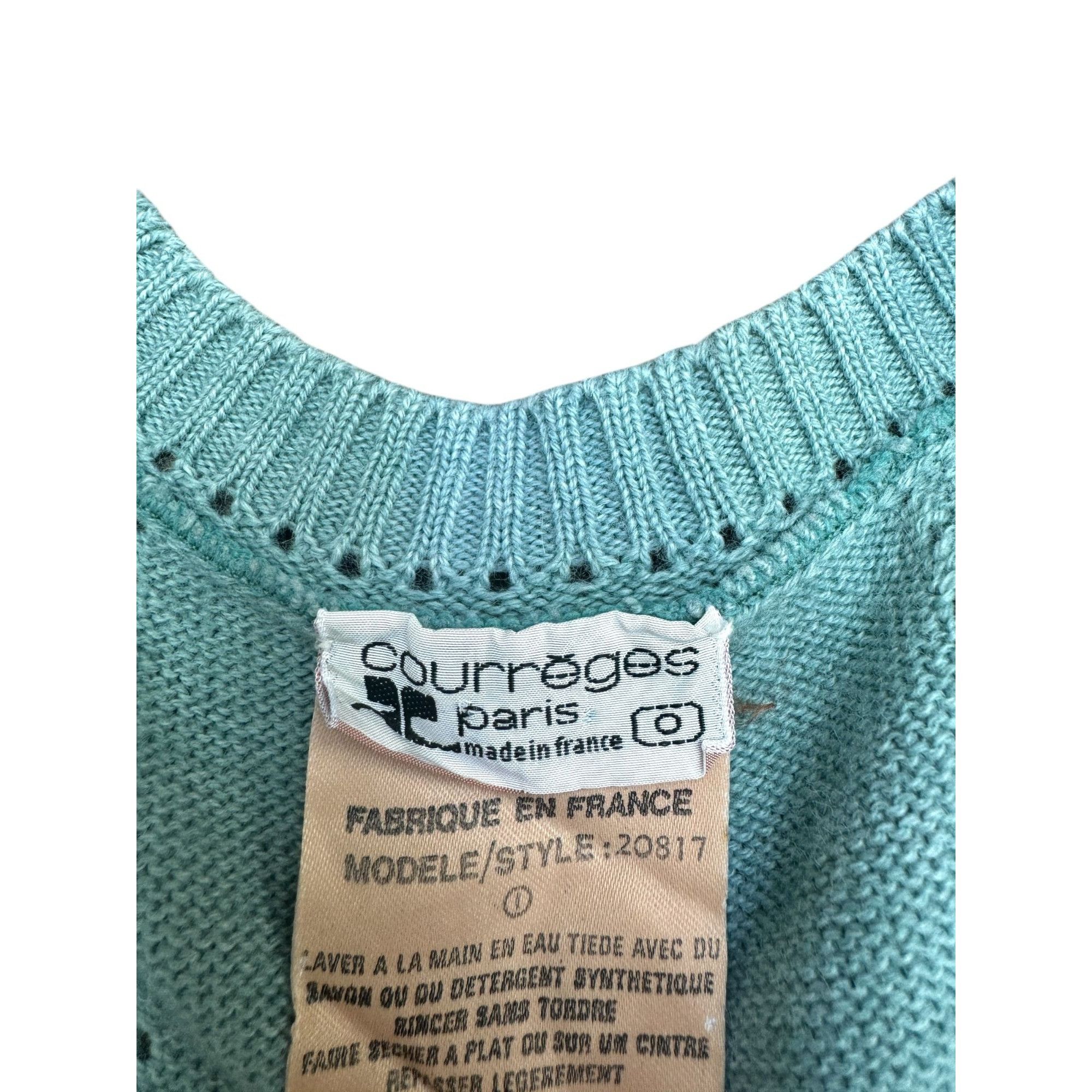 Courreges 1970s Turquoise Knit Size S / US 4 / IT 40 - 5 Thumbnail