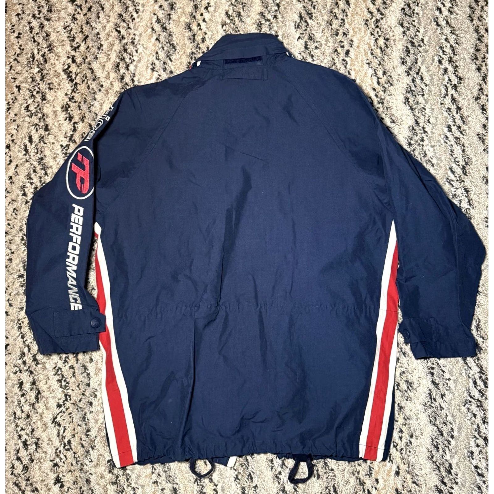 Nautica VINTAGE Nautica Hydro PERFORMANCE Waterproof Sail Boating Fish Jacket Coat Navy Mens M Blue Waterproof Water Resistant Hood Hidden Many pockets 90s Size US M / EU 48-50 / 2 - 7 Thumbnail