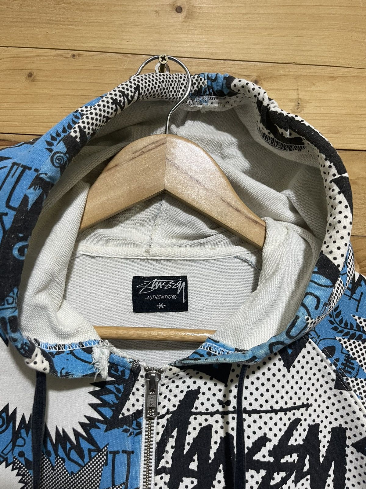 Stussy Offernow🔥Vintage stussy full print hoodie zipper Size US M / EU 48-50 / 2 - 5 Thumbnail
