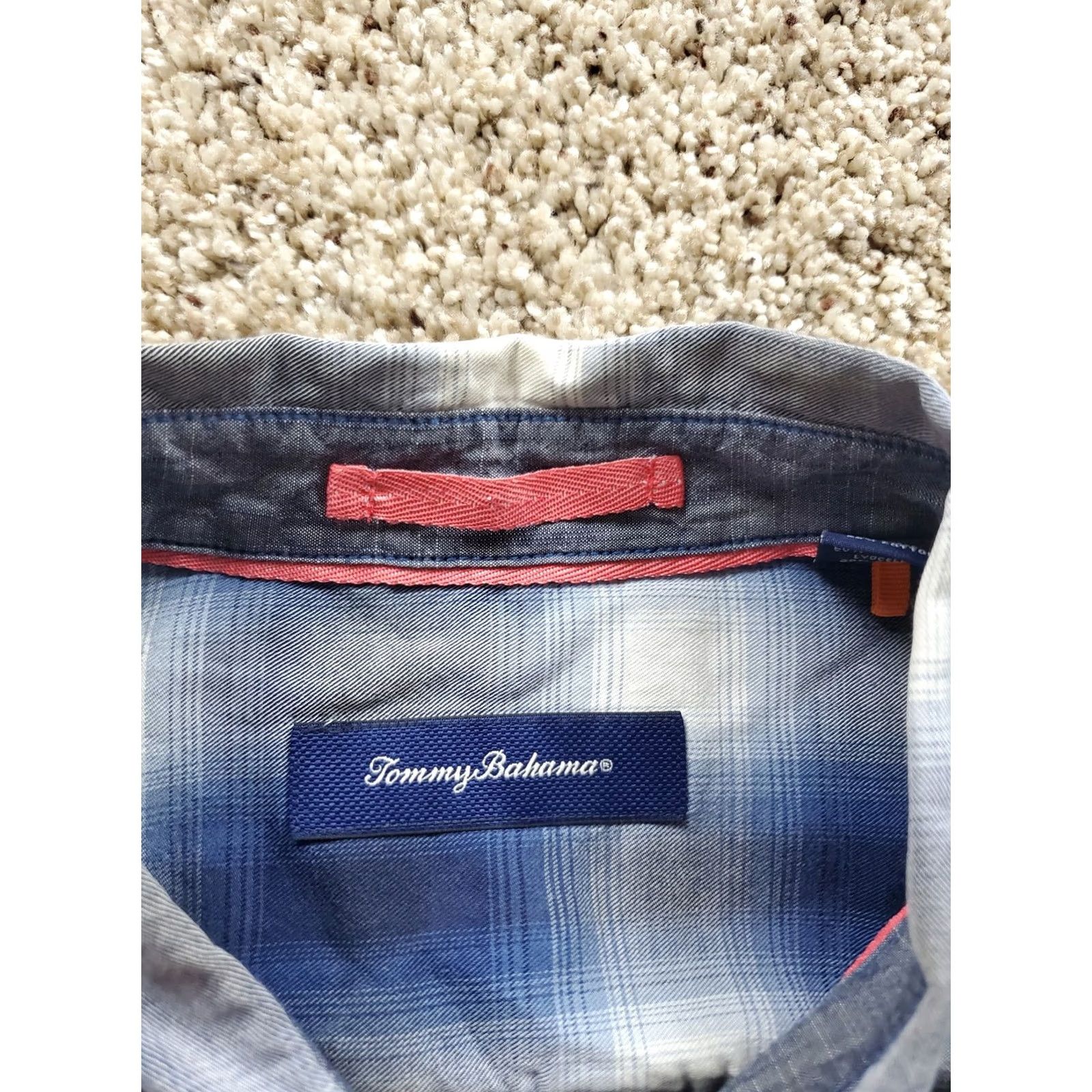 Tommy Bahama Tommy Bahama Shirt Mens 2XL Blue White Plaid Short Sleeve Button-Up Casual Shirt Size US XXL / EU 58 / 5 - 3 Thumbnail