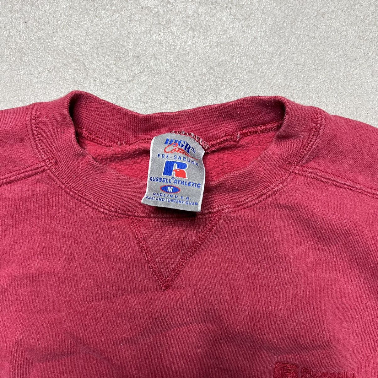 Russell Athletic × Vintage 1990s Faded Russell Athletic High Cotton Sweatshirt Size US M / EU 48-50 / 2 - 4 Thumbnail