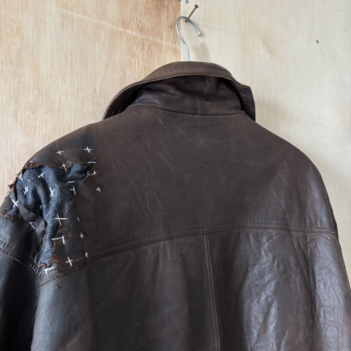 Lee Vintage 90s Lee Lined Story Of Golf Leather Jacket Size US L / EU 52-54 / 3 - 8 Thumbnail