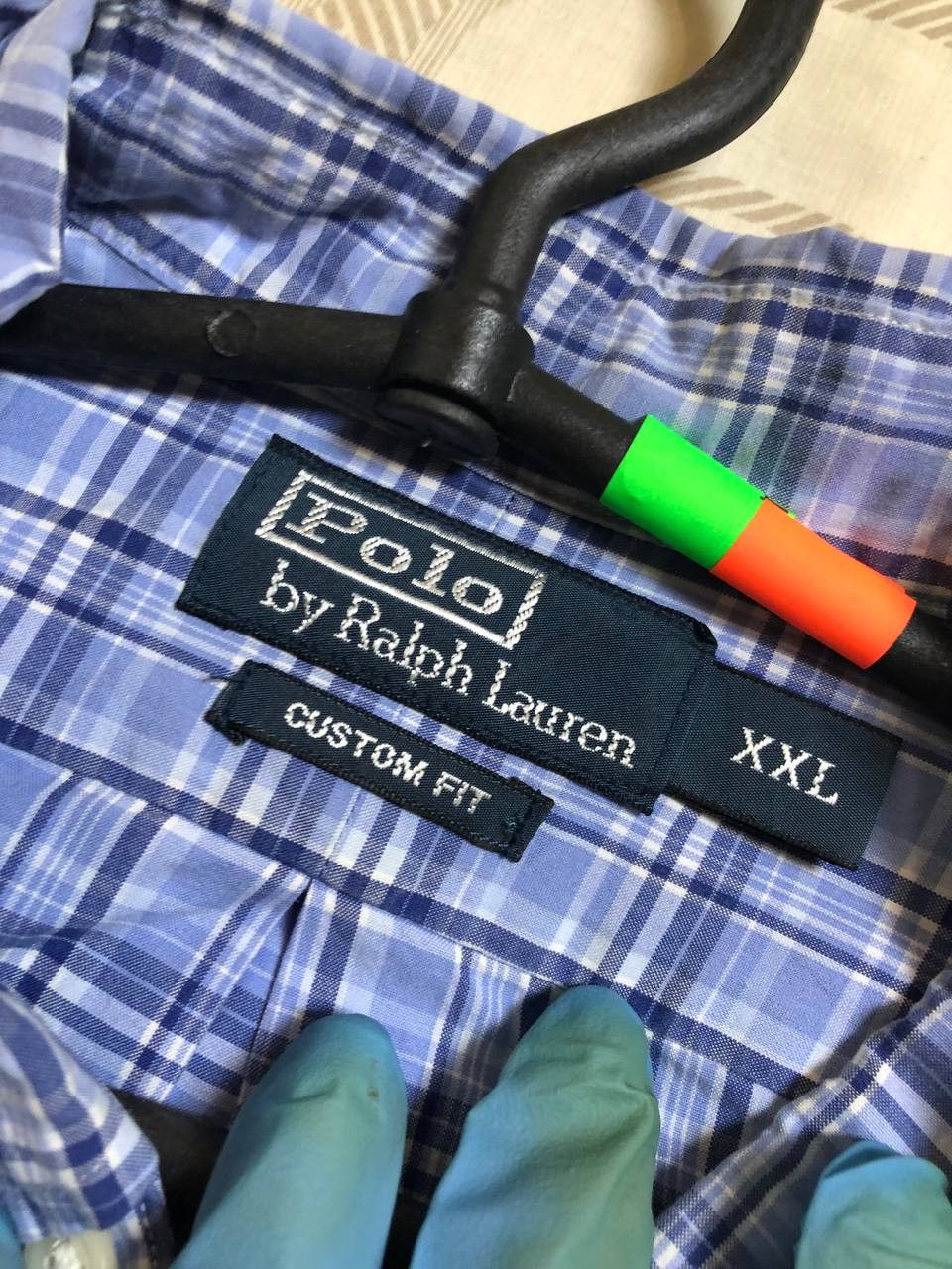 Polo Ralph Lauren Polo Ralph Lauren Blue Plaid Button Down Shirt Custom Fit Size US XXL / EU 58 / 5 - 2 Thumbnail