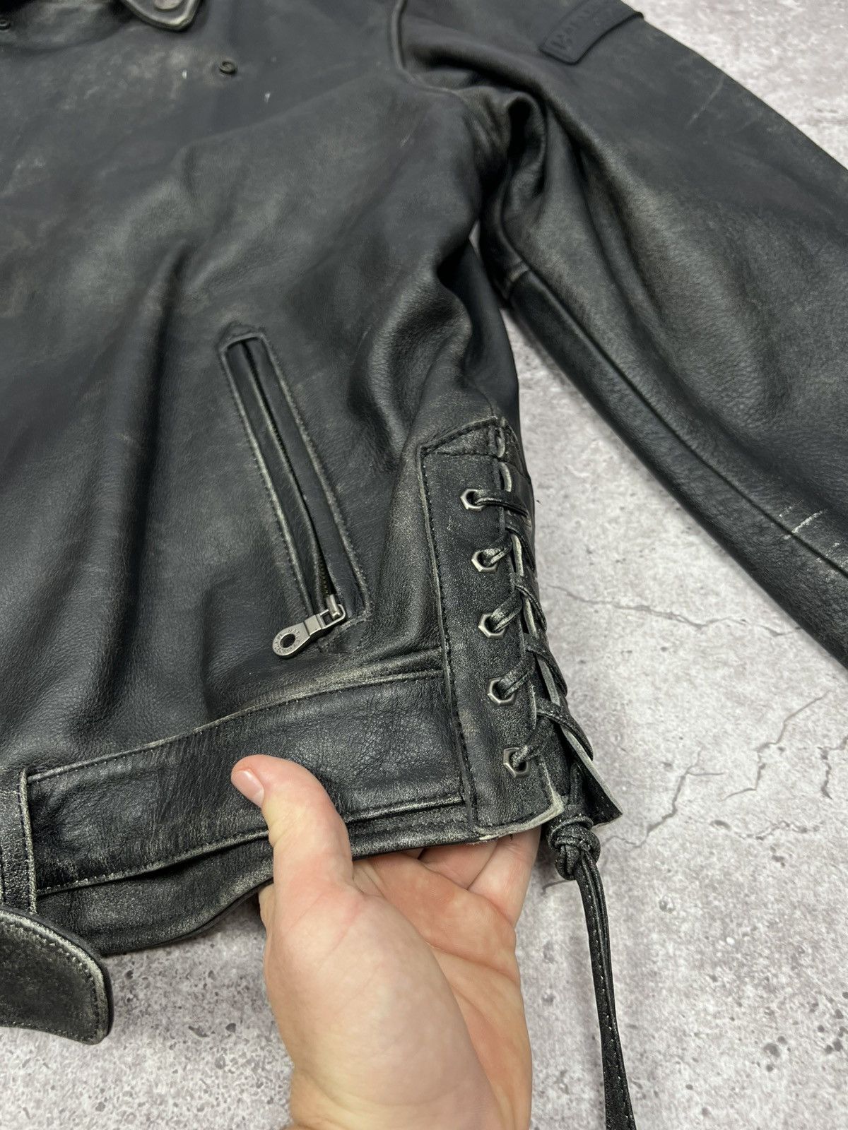 Harley Davidson CRAZY Vintage Harley Davidson Leather Motorcycle Jacket Size US L / EU 52-54 / 3 - 12 Thumbnail