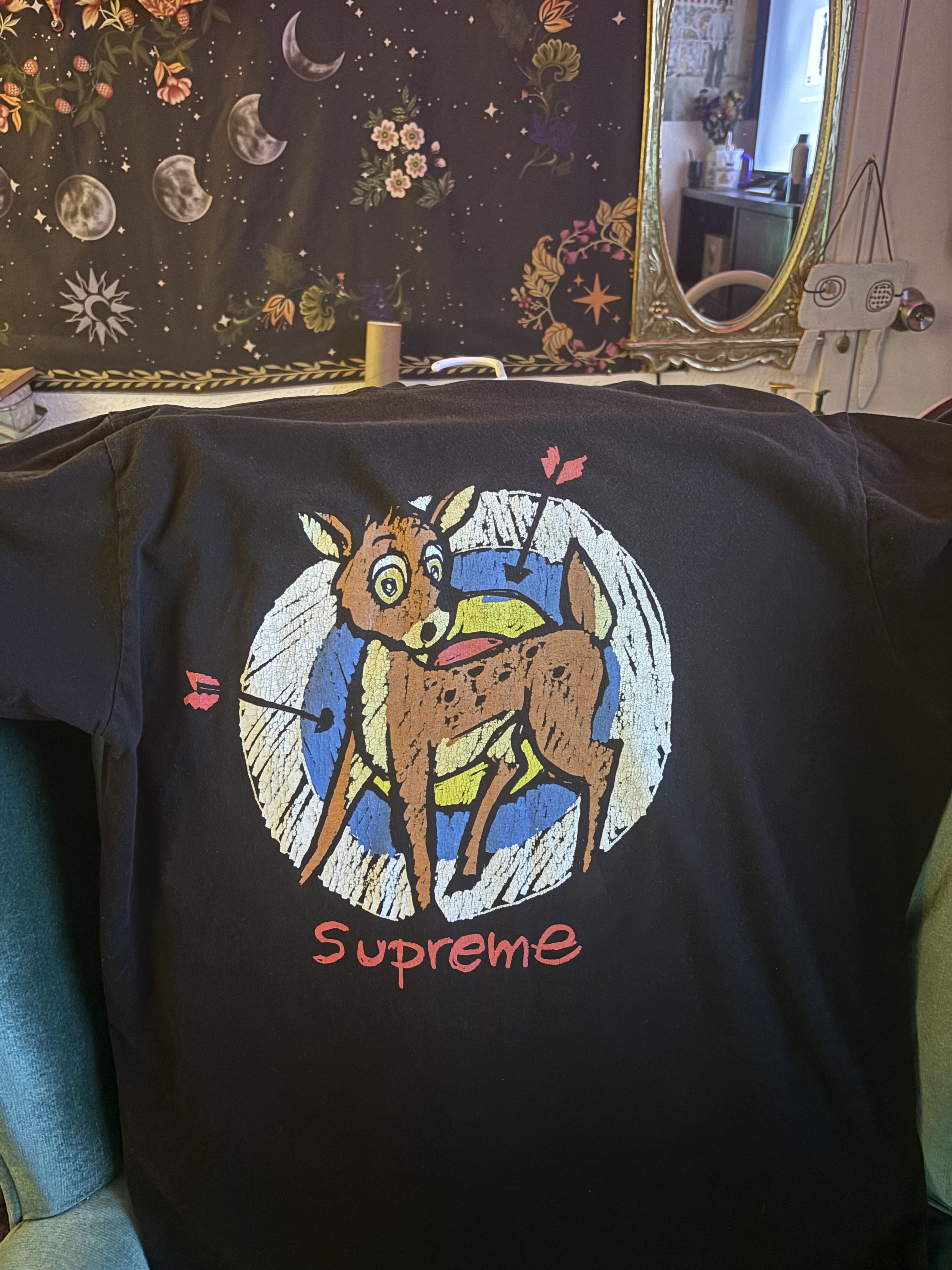 Supreme Supreme Deer Tee in black 2022 collection Size US L / EU 52-54 / 3 - 2 Thumbnail