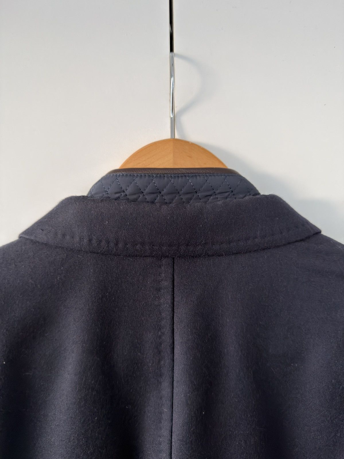 Burberry London Wool Cashmere Blazer with Quilted Vest Insert Navy 56 Size 52R - 15 Thumbnail
