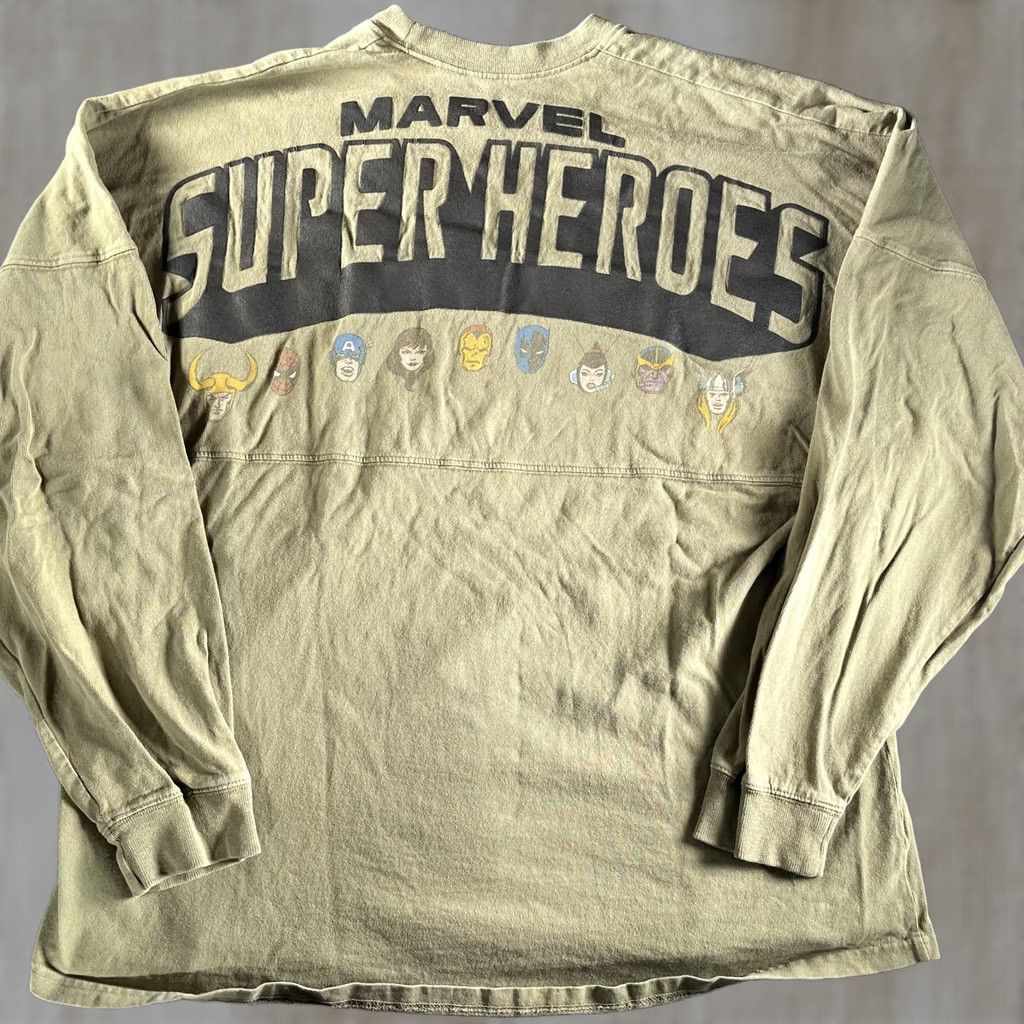 Disney VINTAGE Marvel Spirit Jersey Shirt Mens XL Green 80 Years Comics Disney Spider-Man Captain America Iron Man Black Panther Size US XL / EU 56 / 4 - 1 Thumbnail