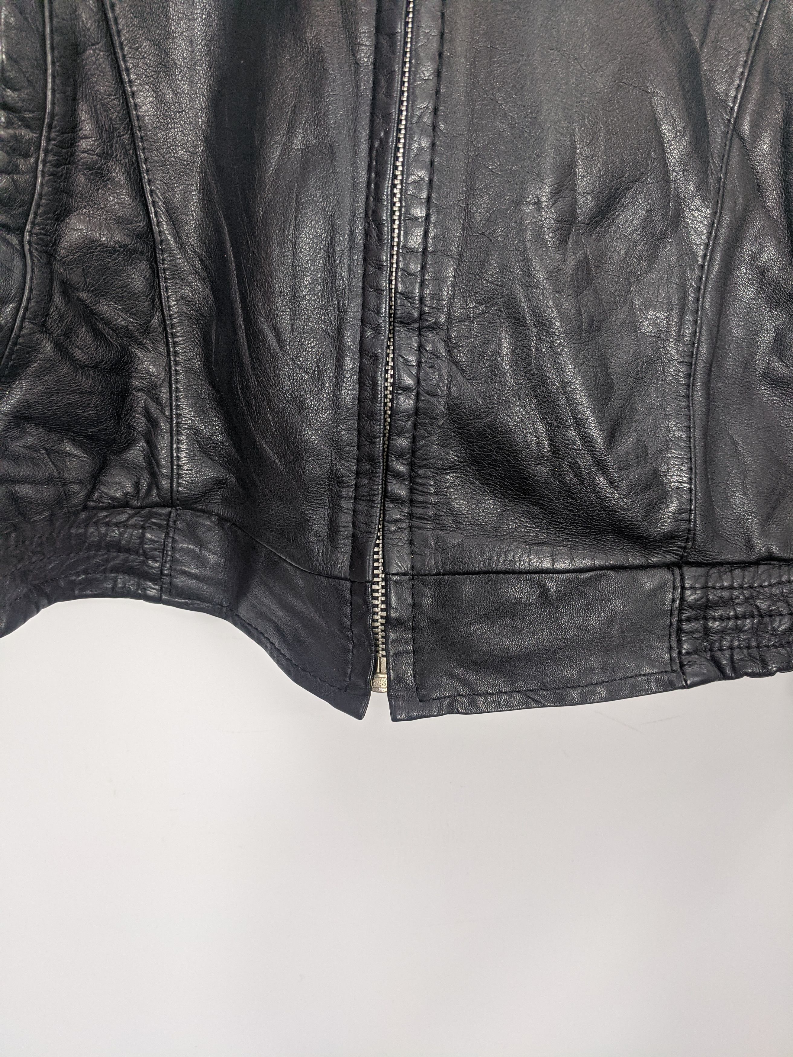 Vintage Vintage 80s Japanese Leather Jacket Zipper J0343 Size US M / EU 48-50 / 2 - 6 Thumbnail